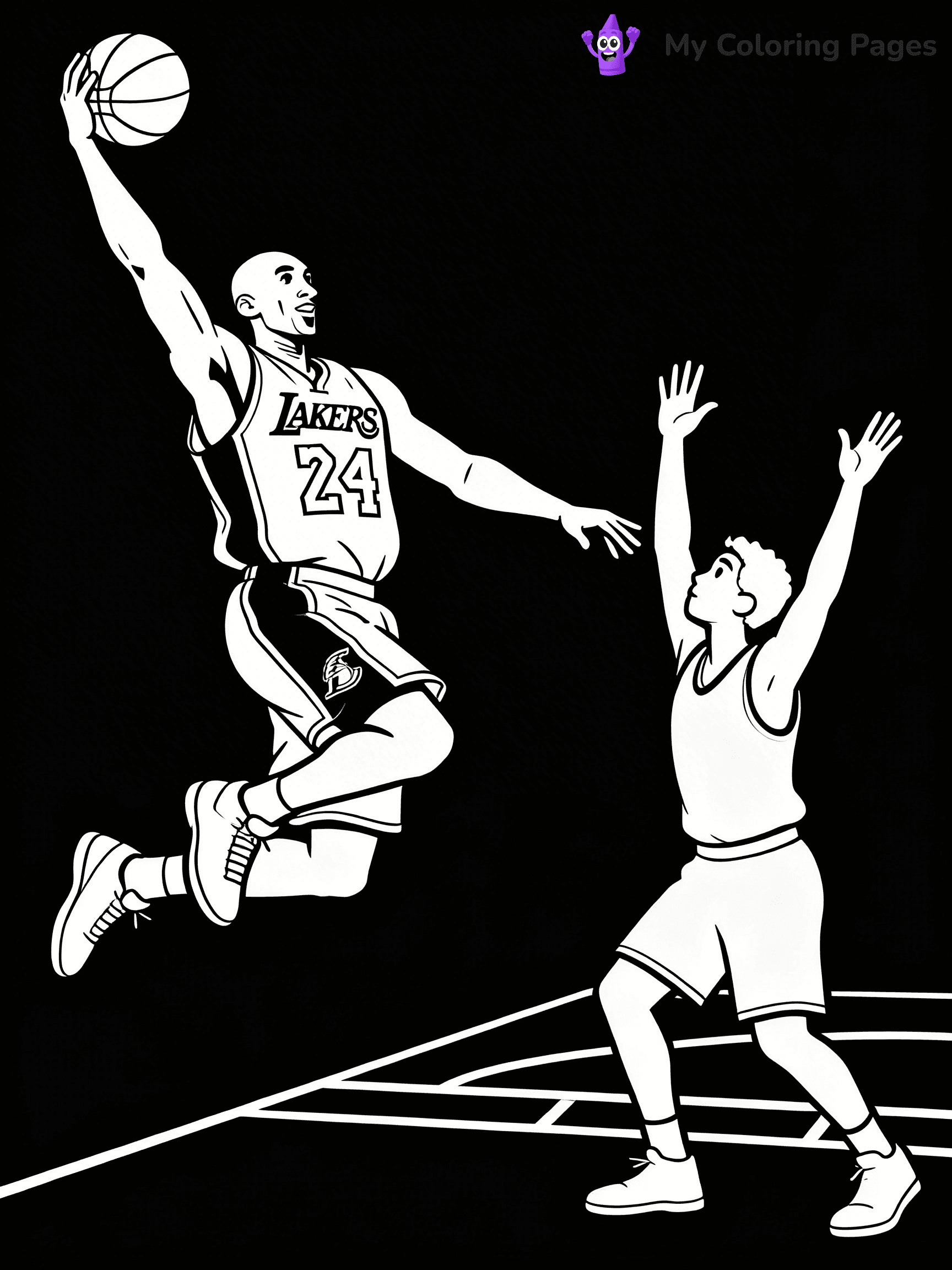 Lakers Coloring Pages - 37