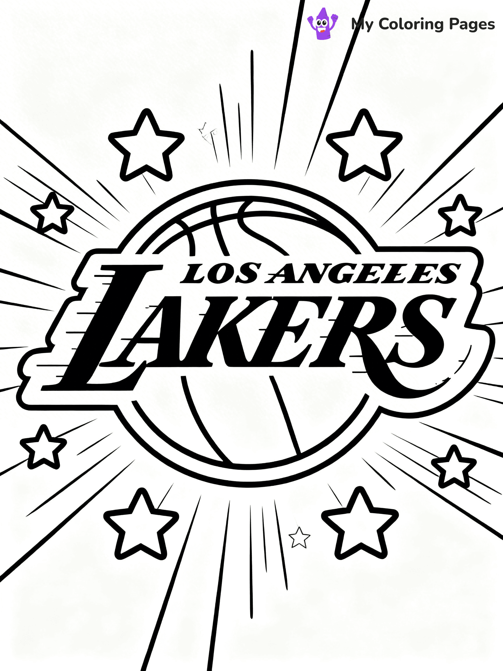 Lakers Coloring Pages - 33
