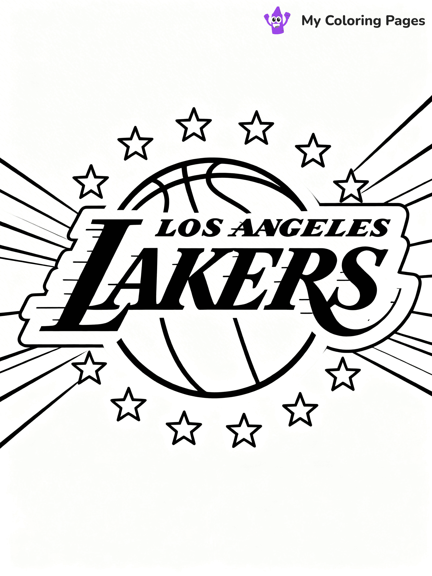 Lakers Coloring Pages - 27