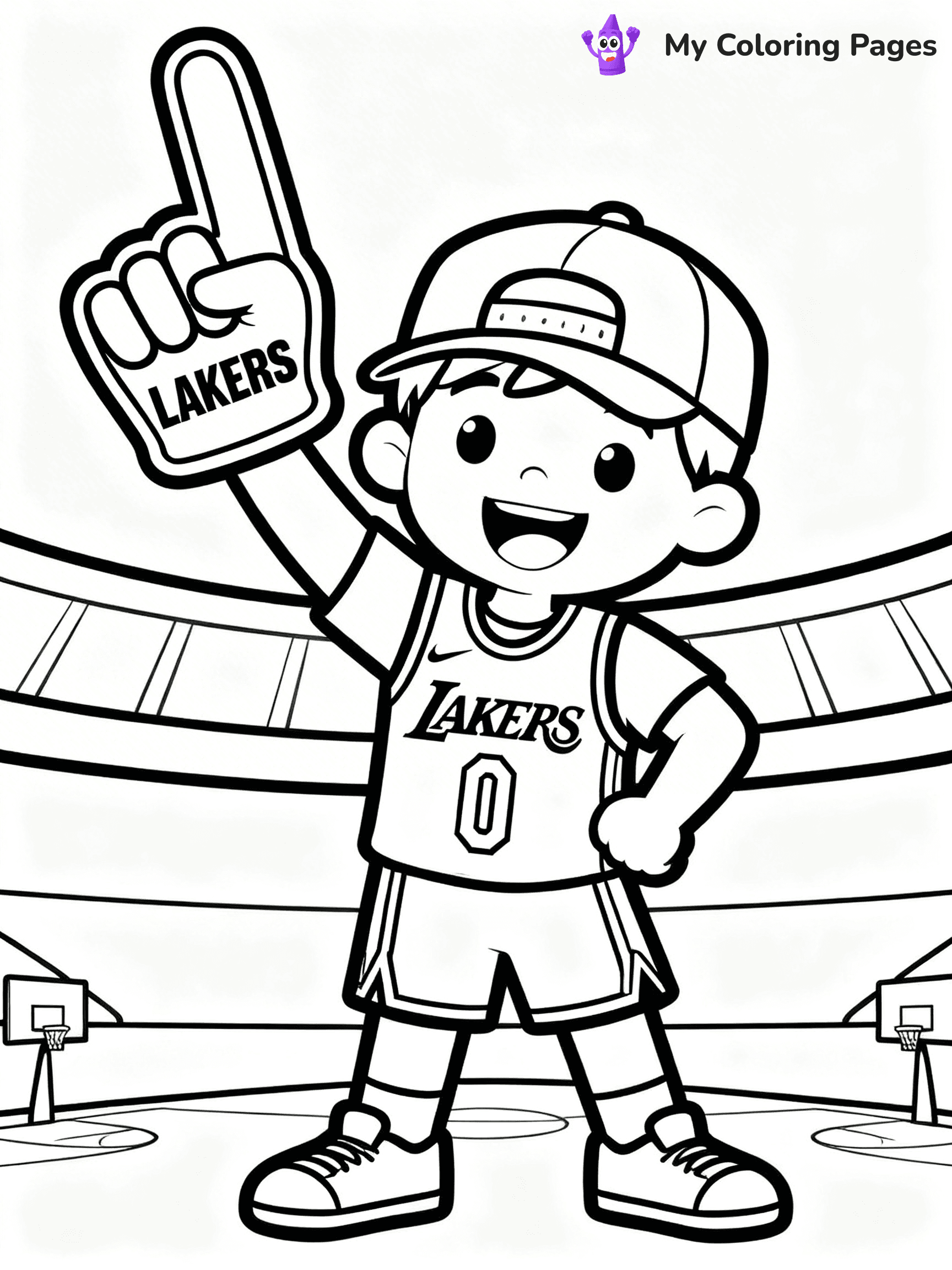 Lakers Coloring Pages - 12