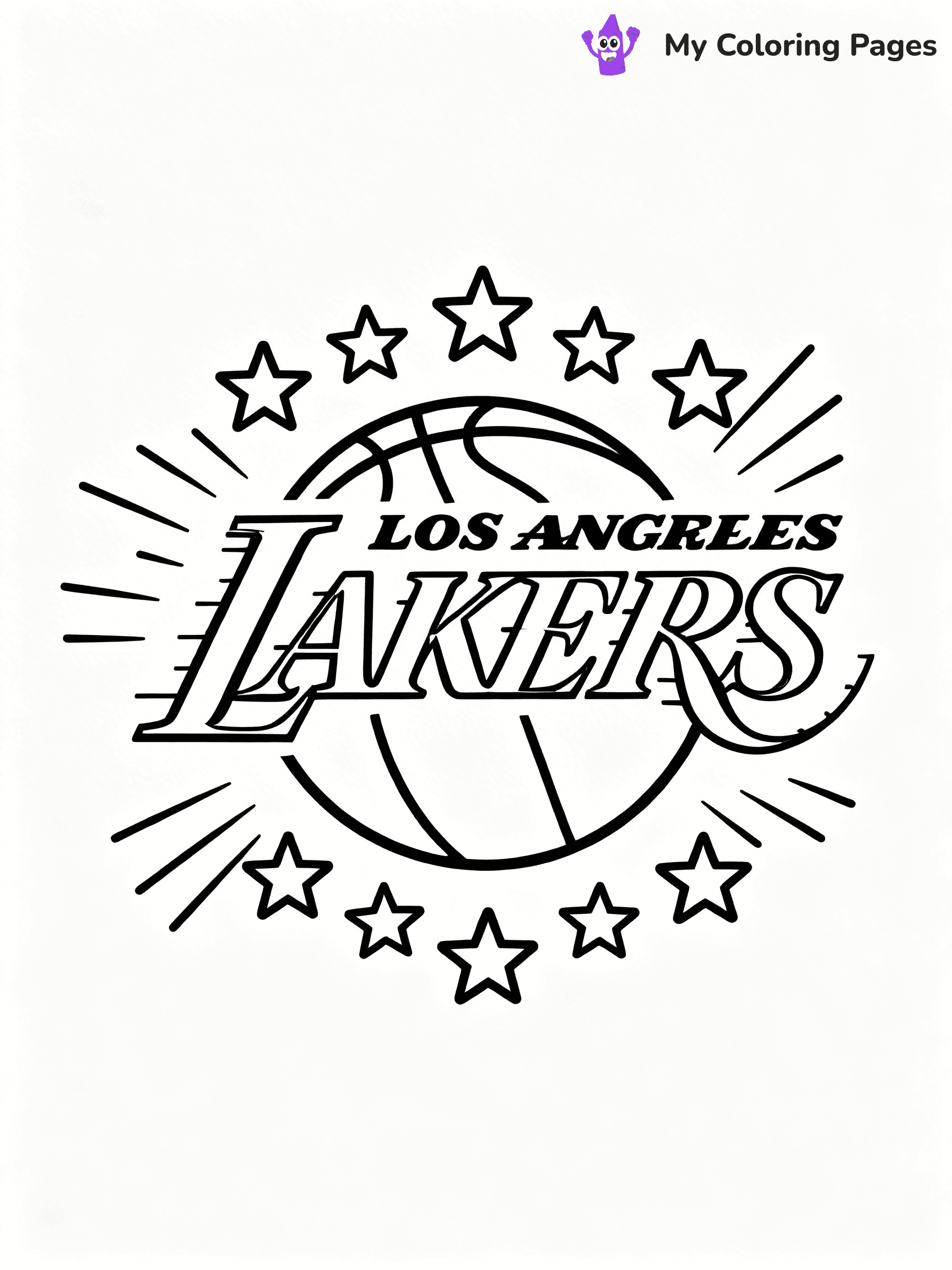 Lakers Coloring Pages - 3