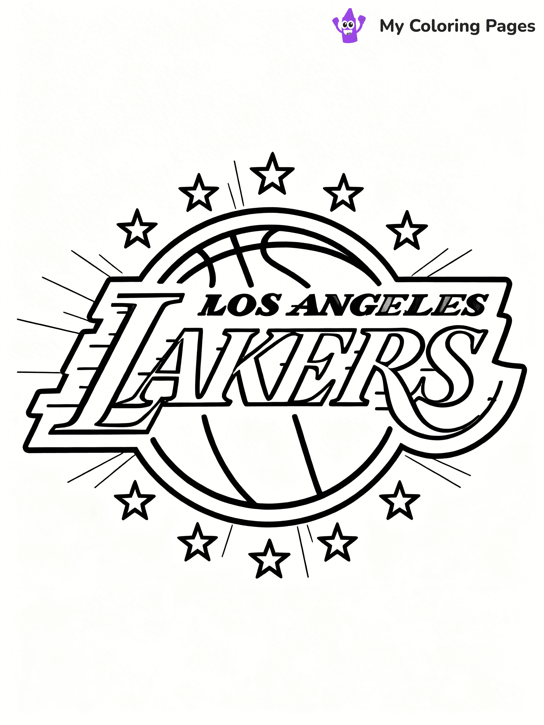 Lakers Coloring Pages - 2