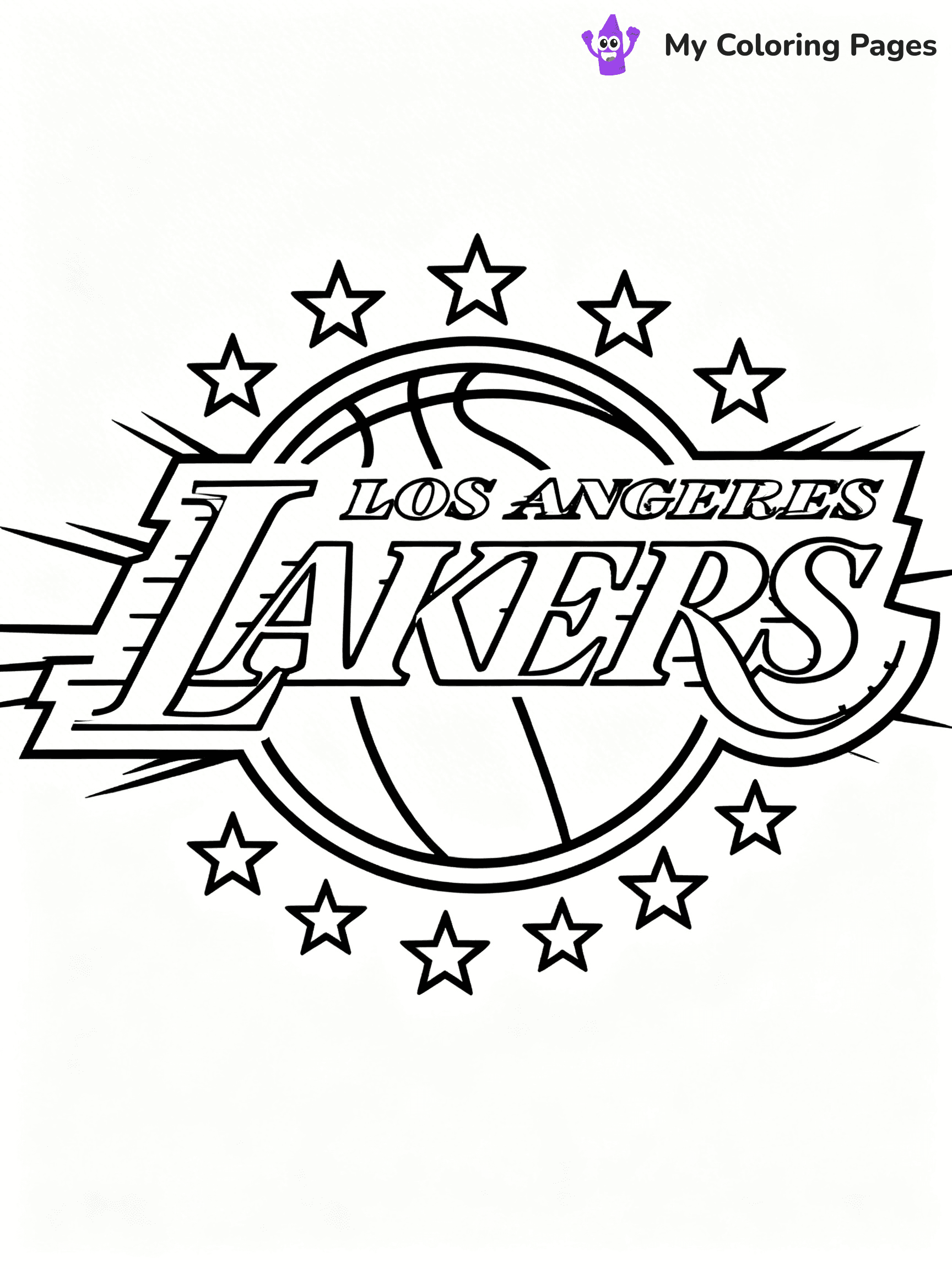 Lakers Coloring Pages - 1