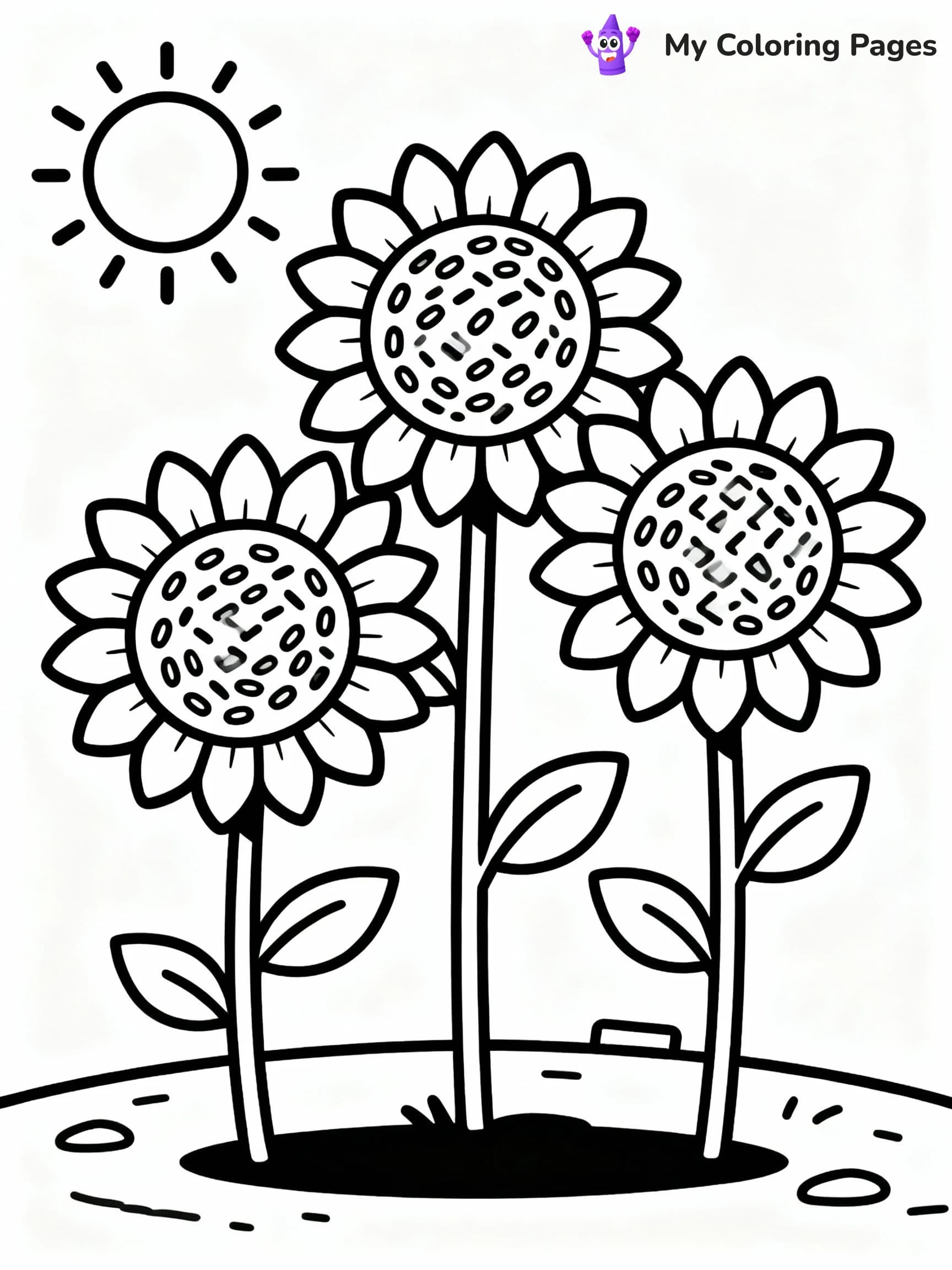 Flower Coloring Pages - 3