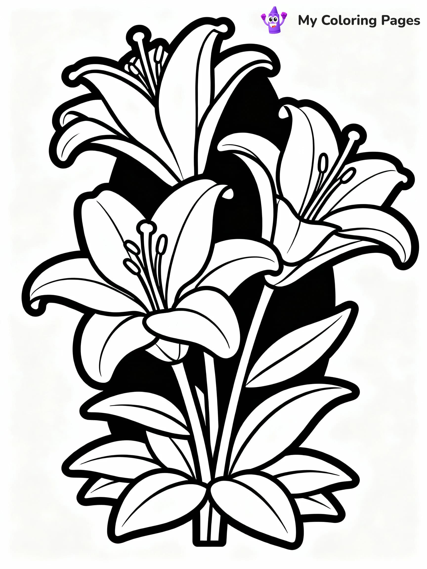 Flower Coloring Pages - 1