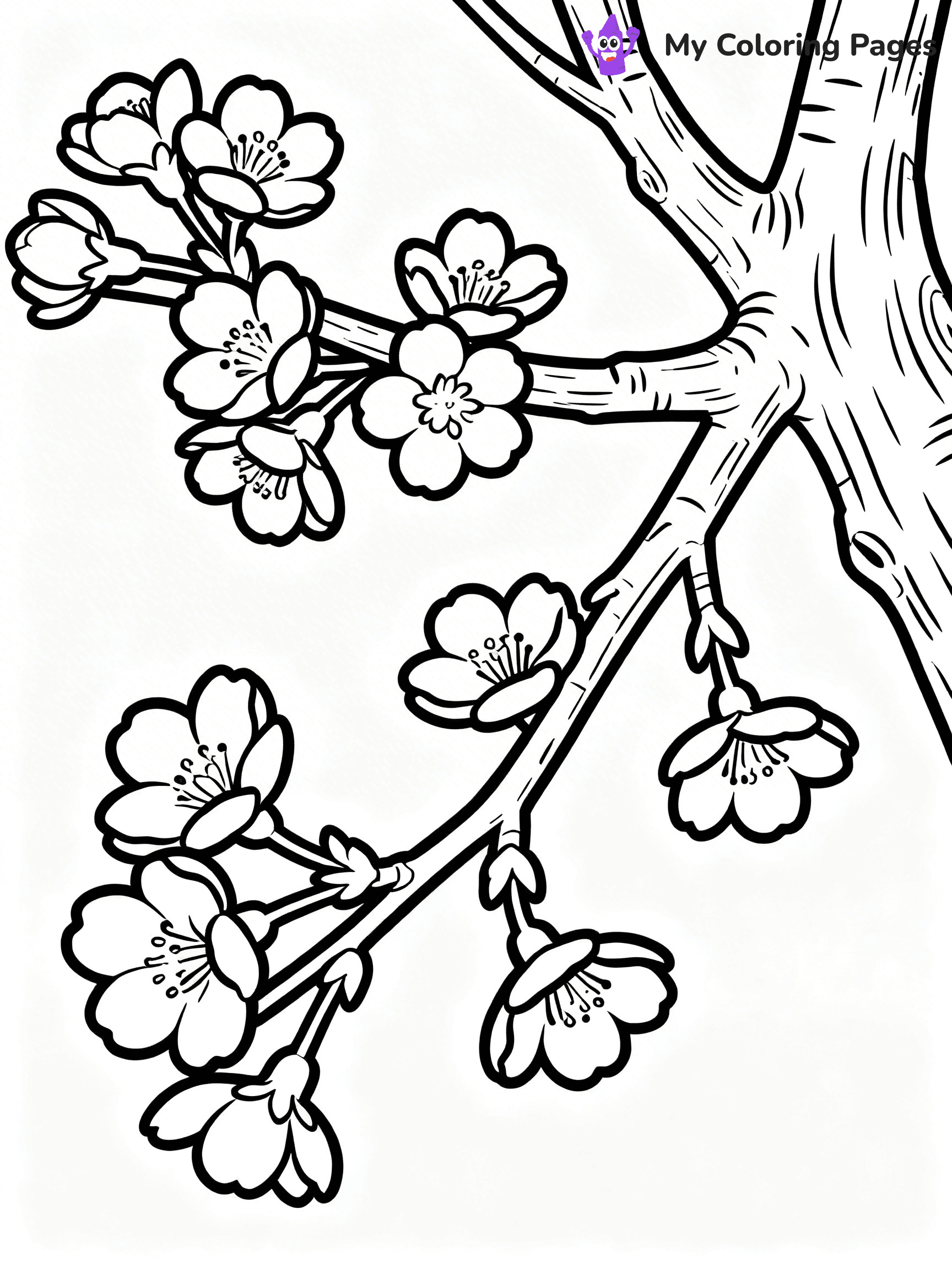Realistic Flower Coloring Pages - 1