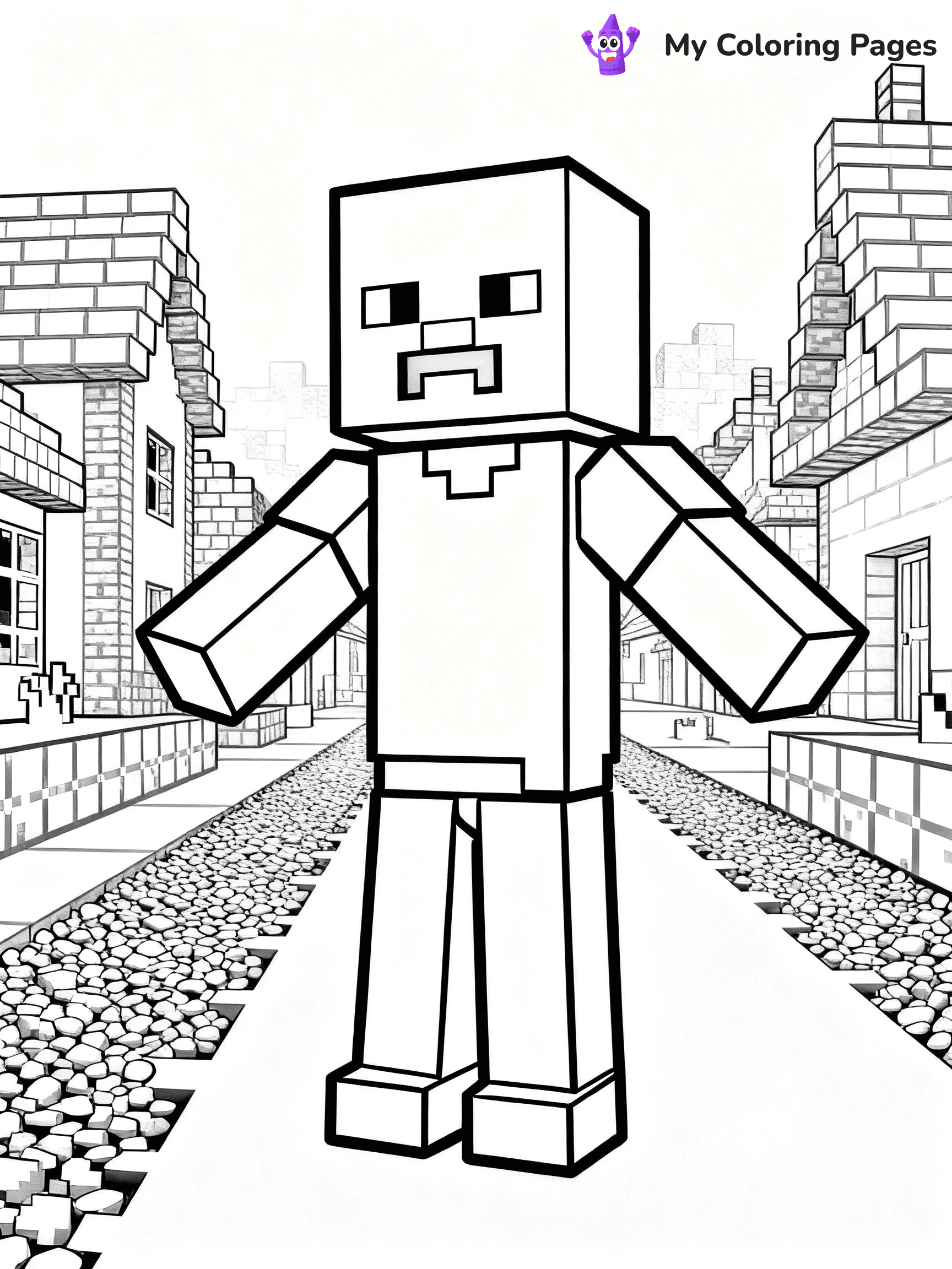 Minecraft Creeper Coloring Pages - 11