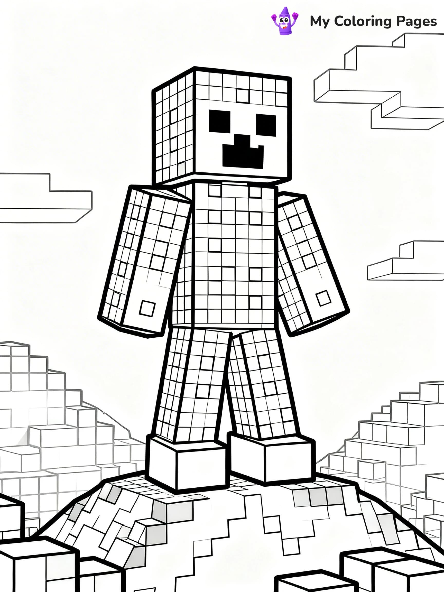 Minecraft Creeper Coloring Pages - 12