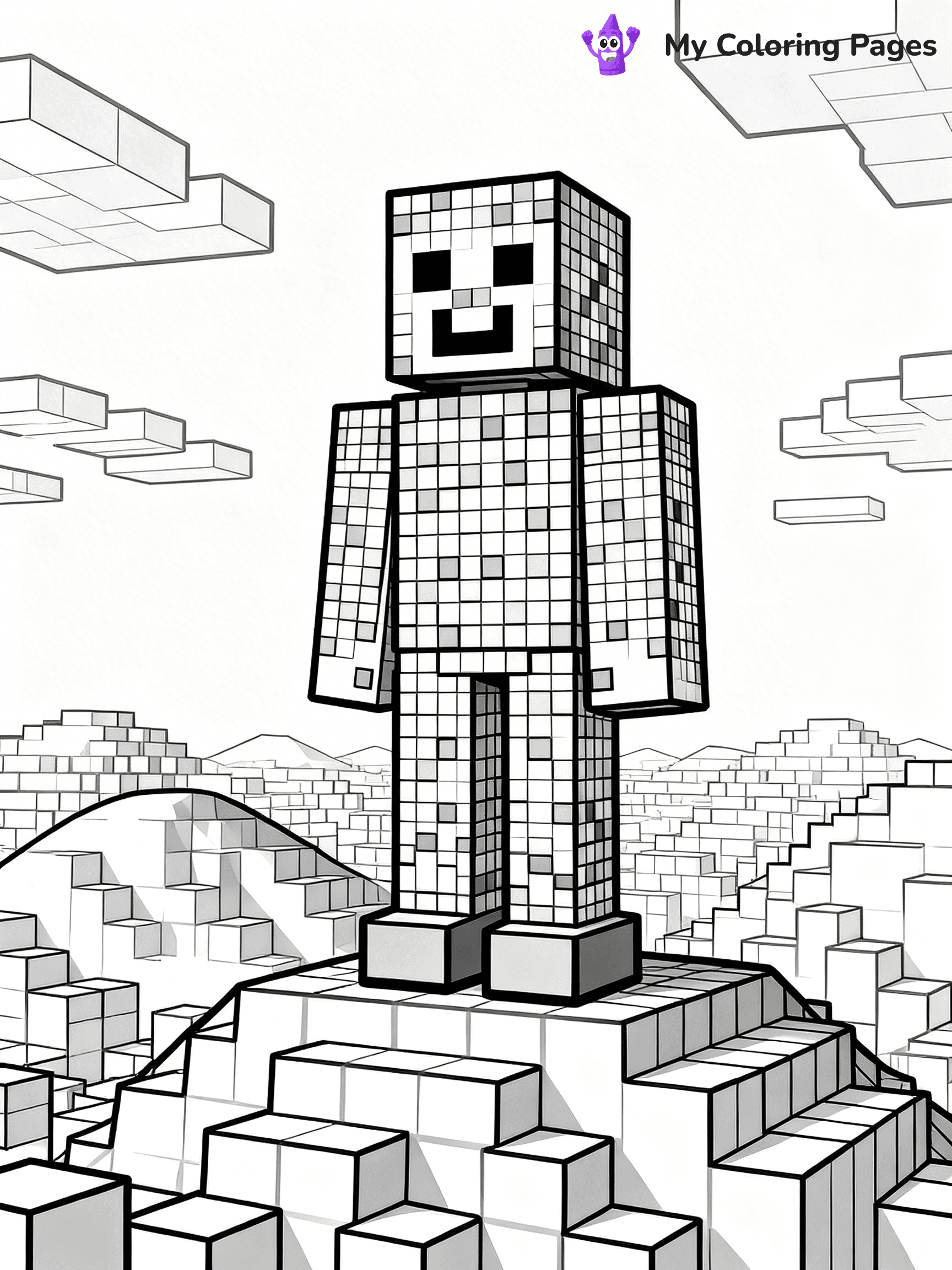 Minecraft Creeper Coloring Pages - 2