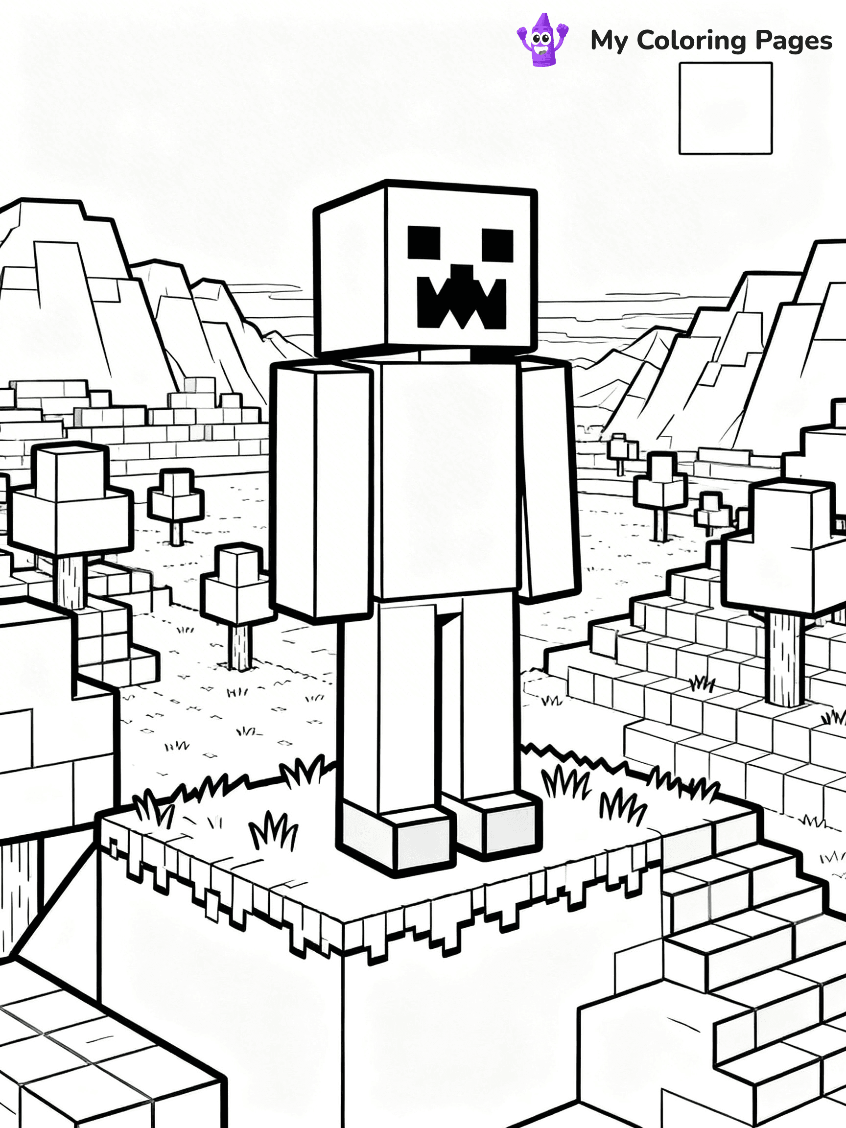 Minecraft Creeper Coloring Pages - 6