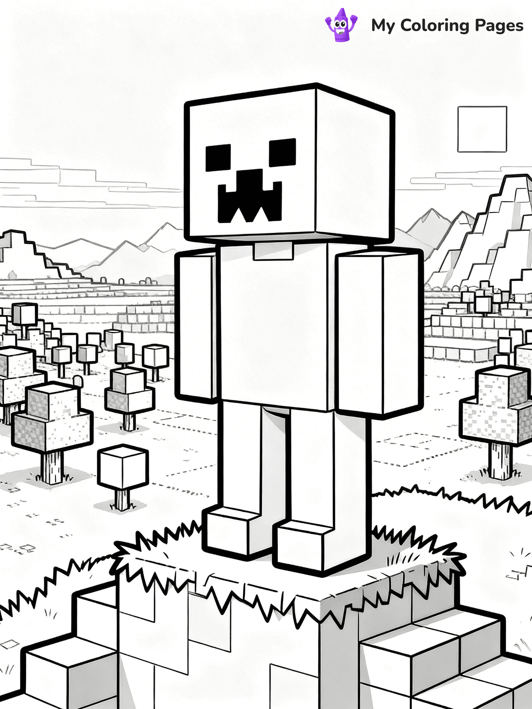Minecraft Creeper Coloring Pages - 3