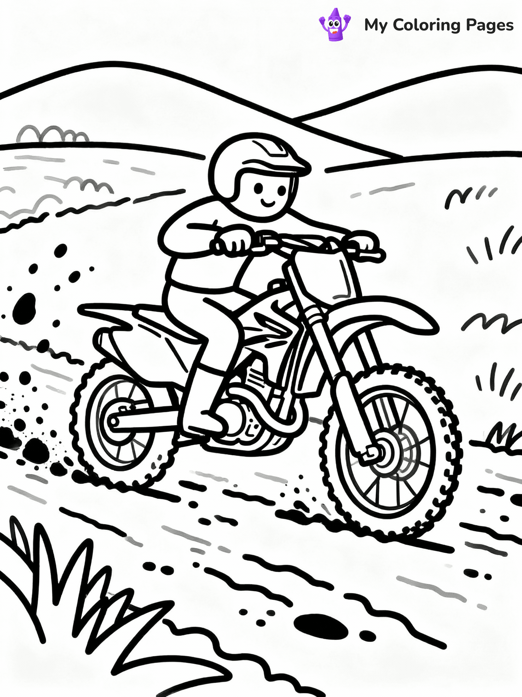 Dirt Bike Coloring Pages - 1