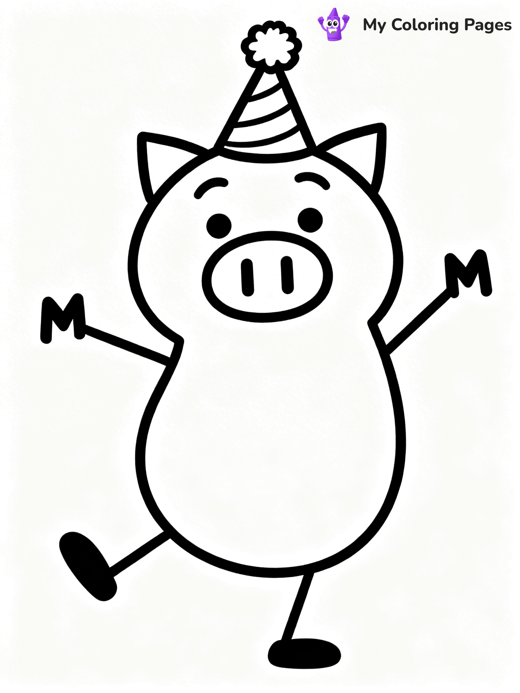 Piggie and Gerald Coloring Pages - 22