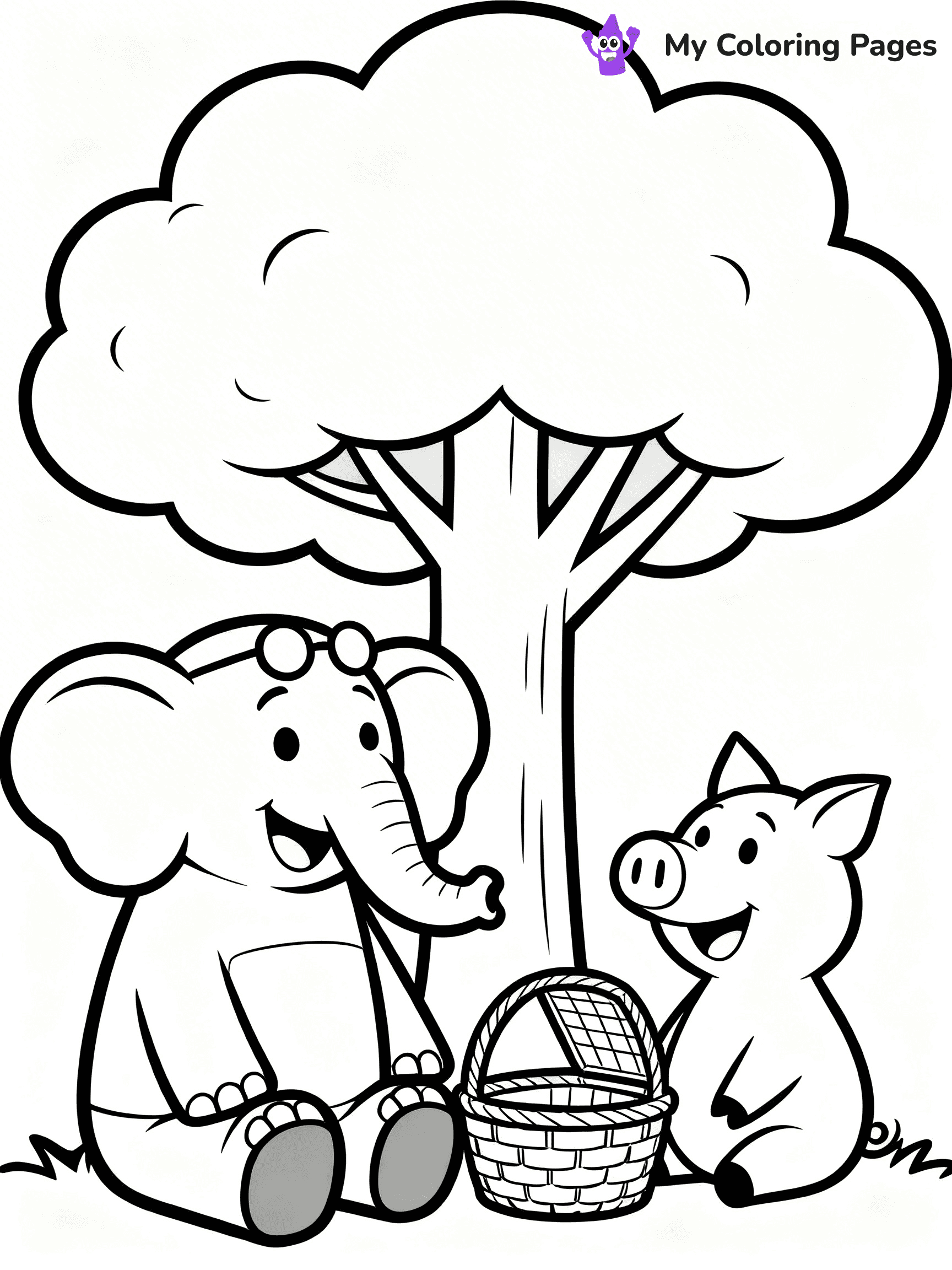 Piggie and Gerald Coloring Pages - 15