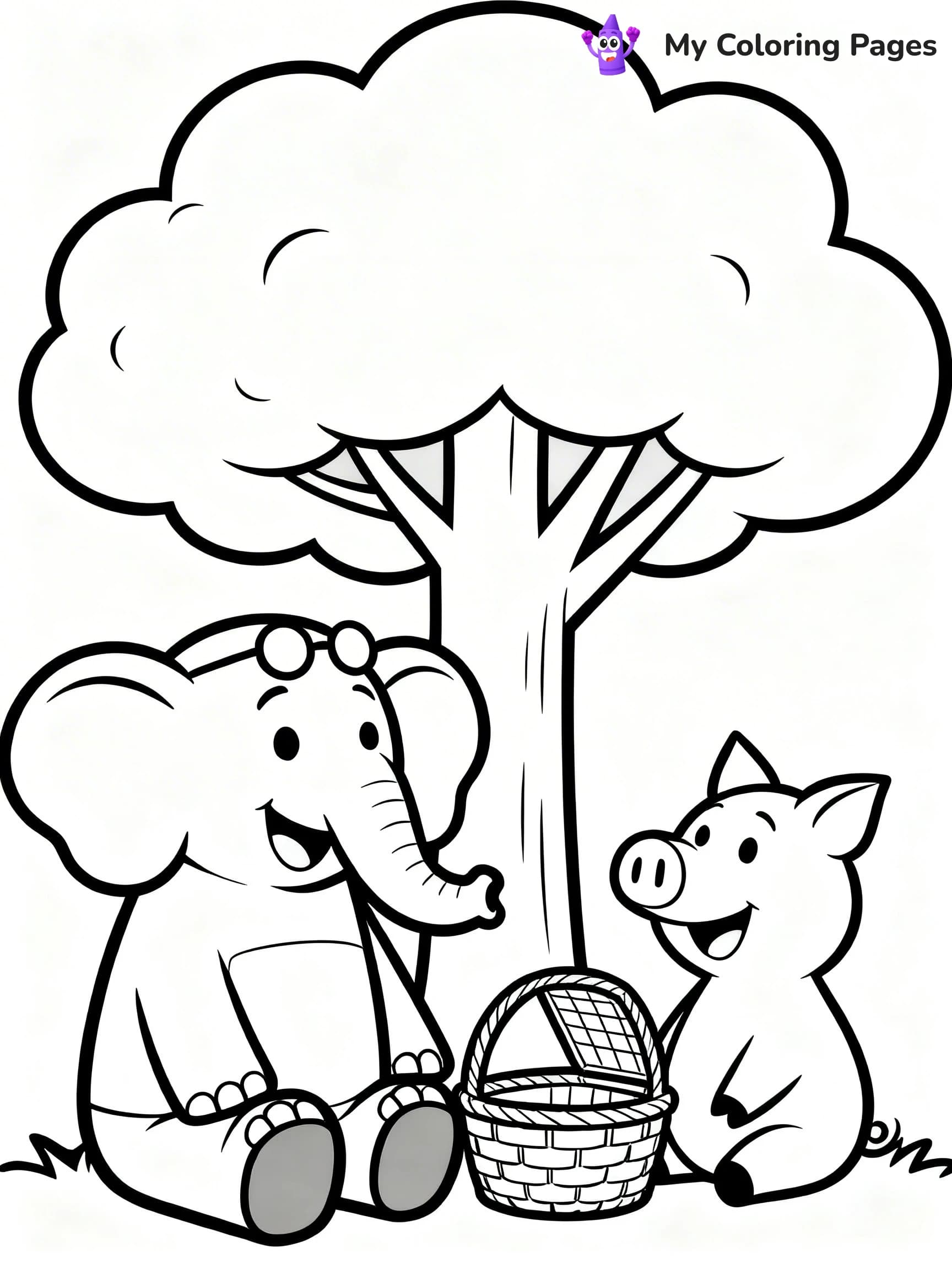 Piggie and Gerald Coloring Pages - 17