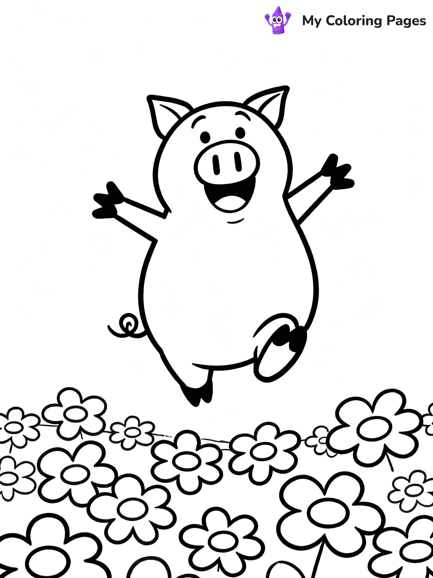 Piggie and Gerald Coloring Pages - 11