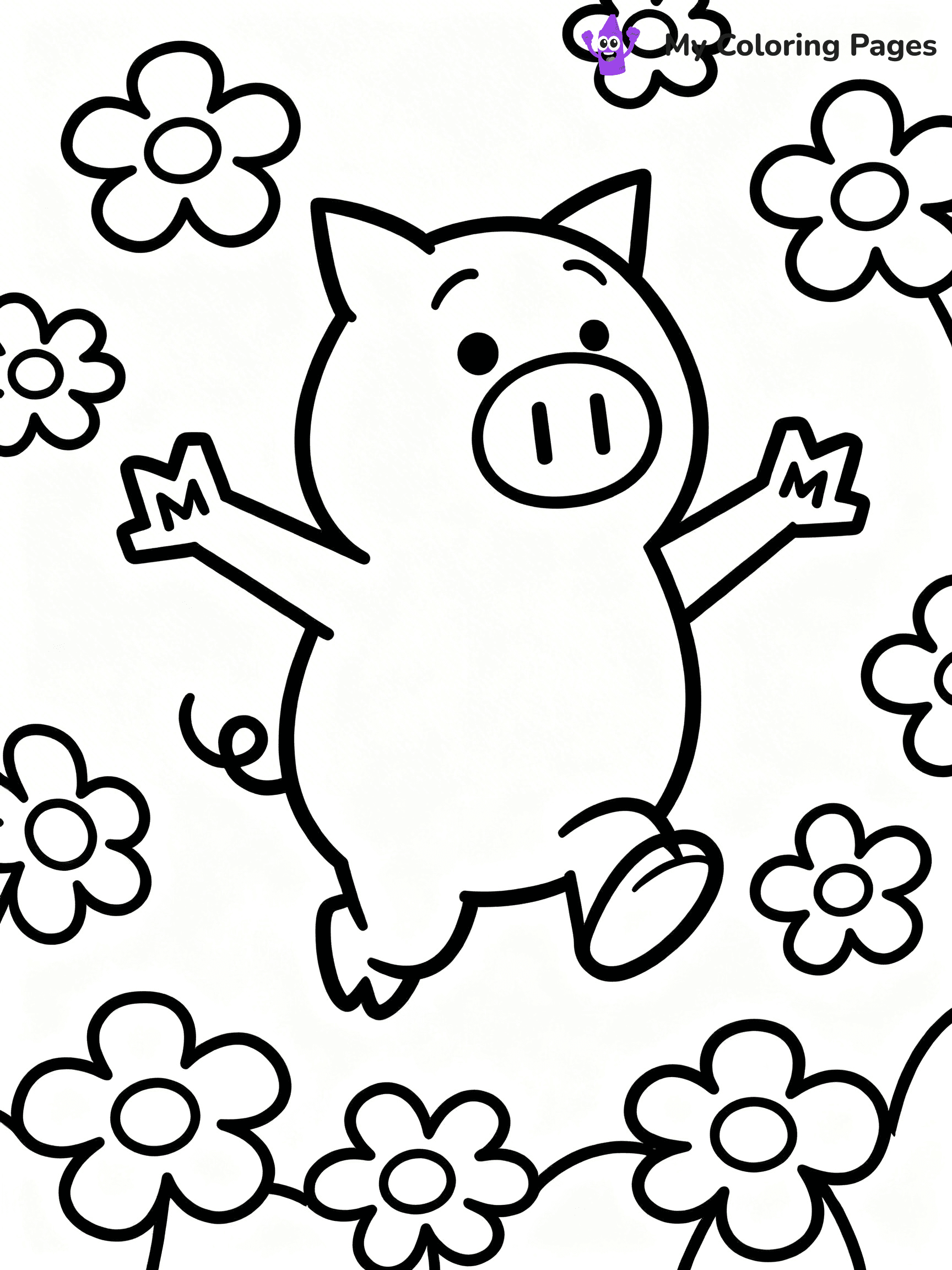 Piggie and Gerald Coloring Pages - 10