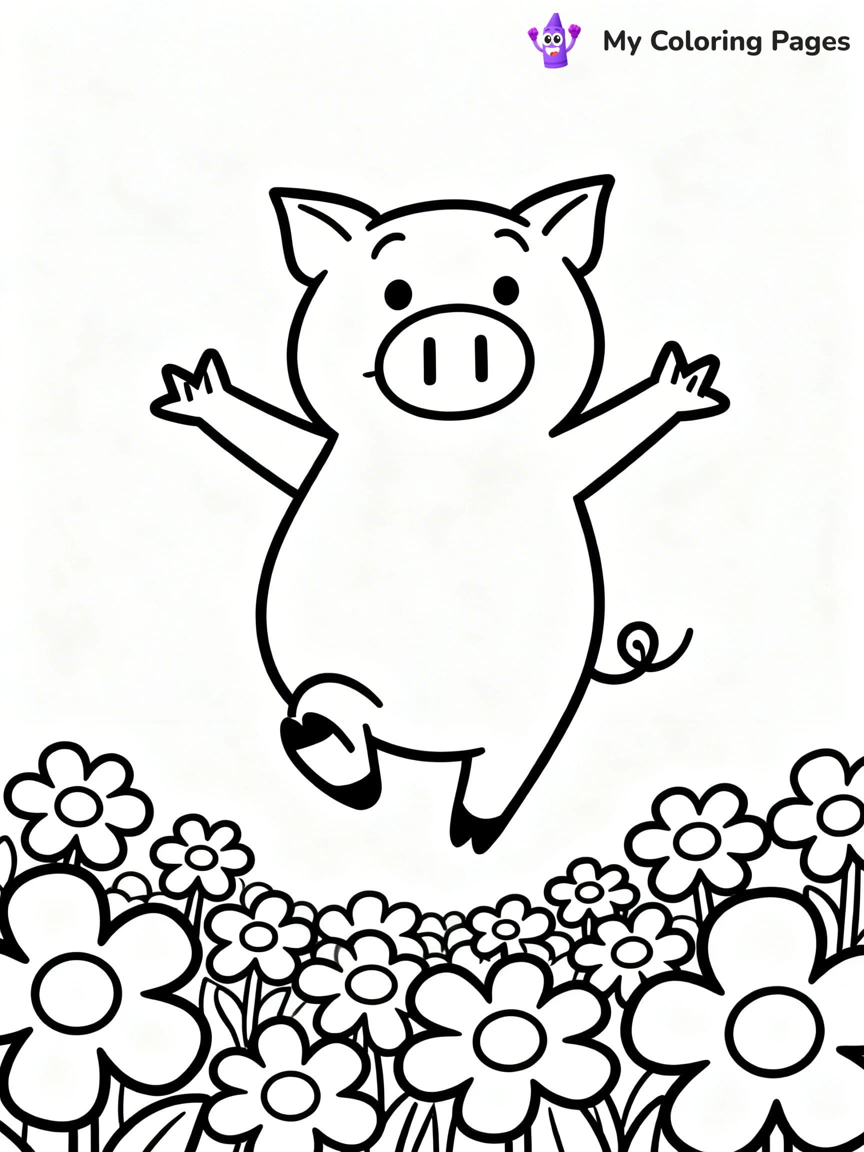 Piggie and Gerald Coloring Pages - 12