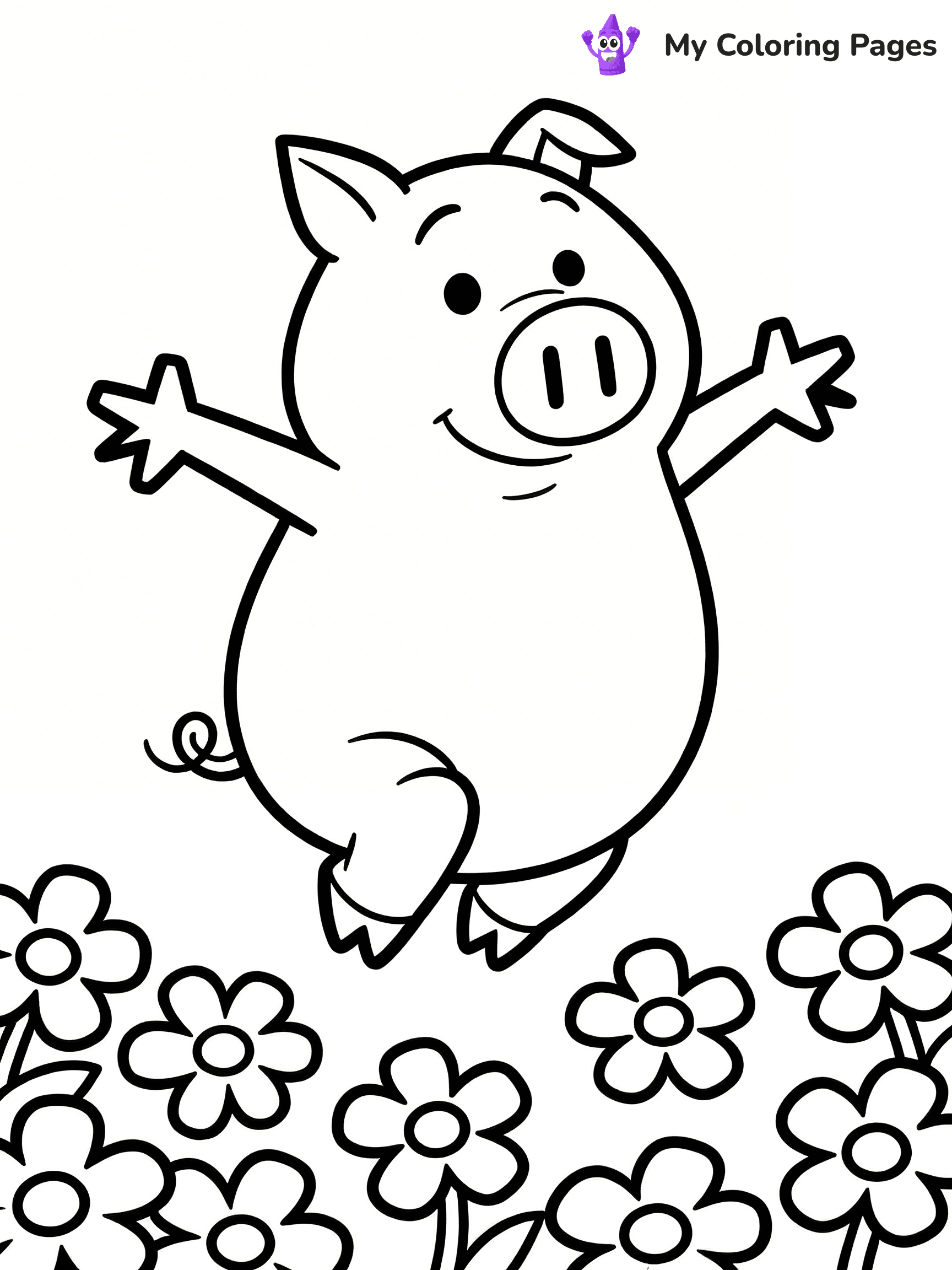 Piggie and Gerald Coloring Pages - 8