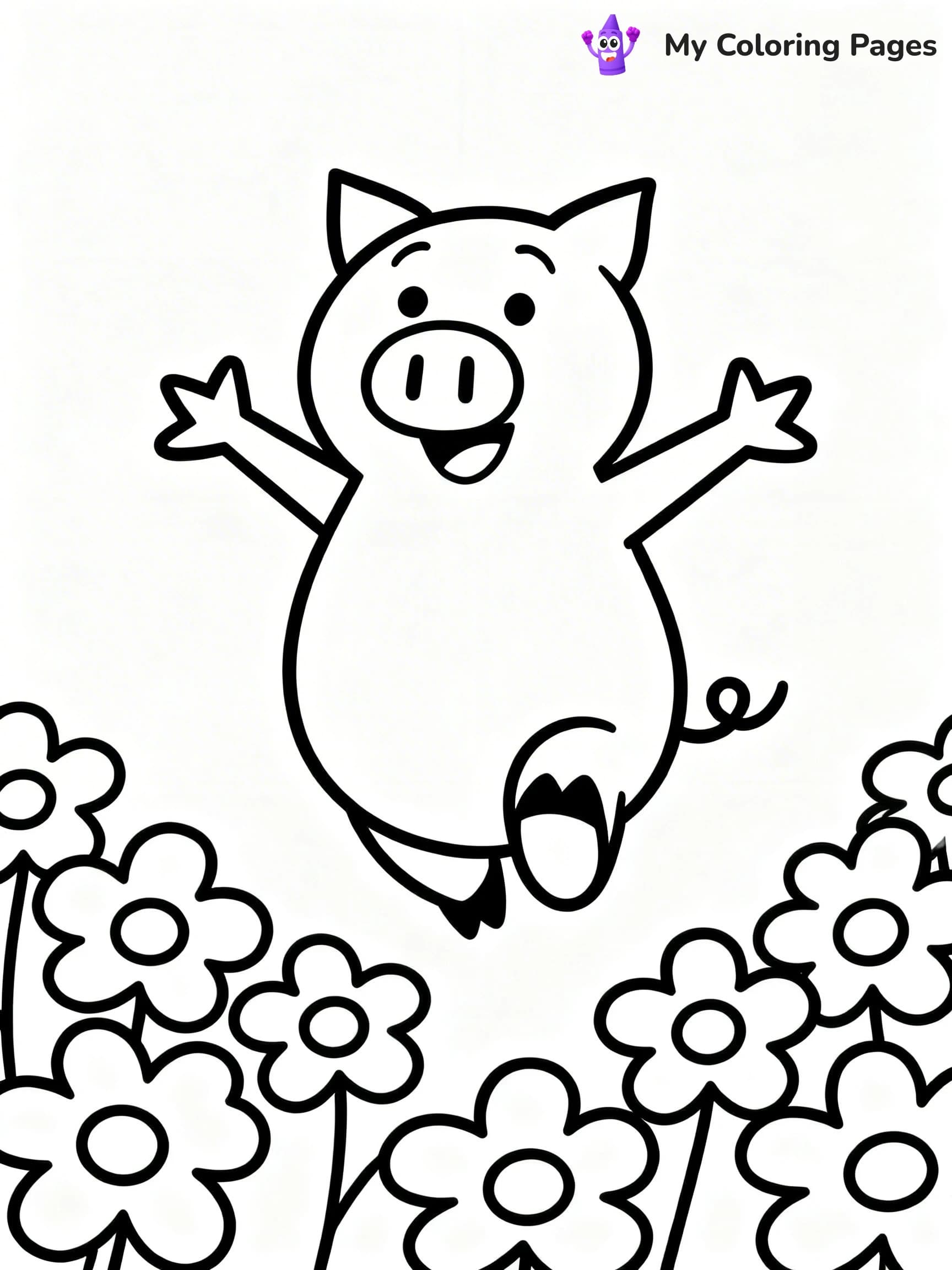 Piggie and Gerald Coloring Pages - 10