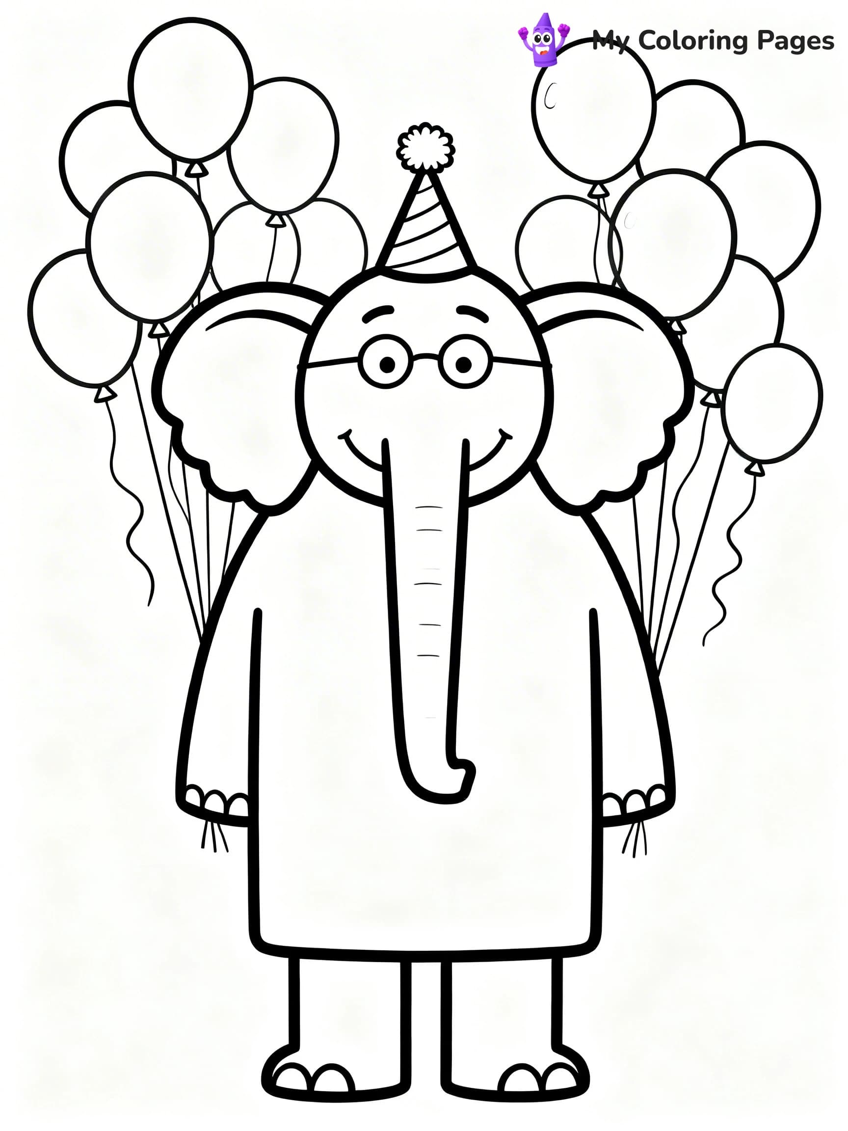 Piggie and Gerald Coloring Pages - 9
