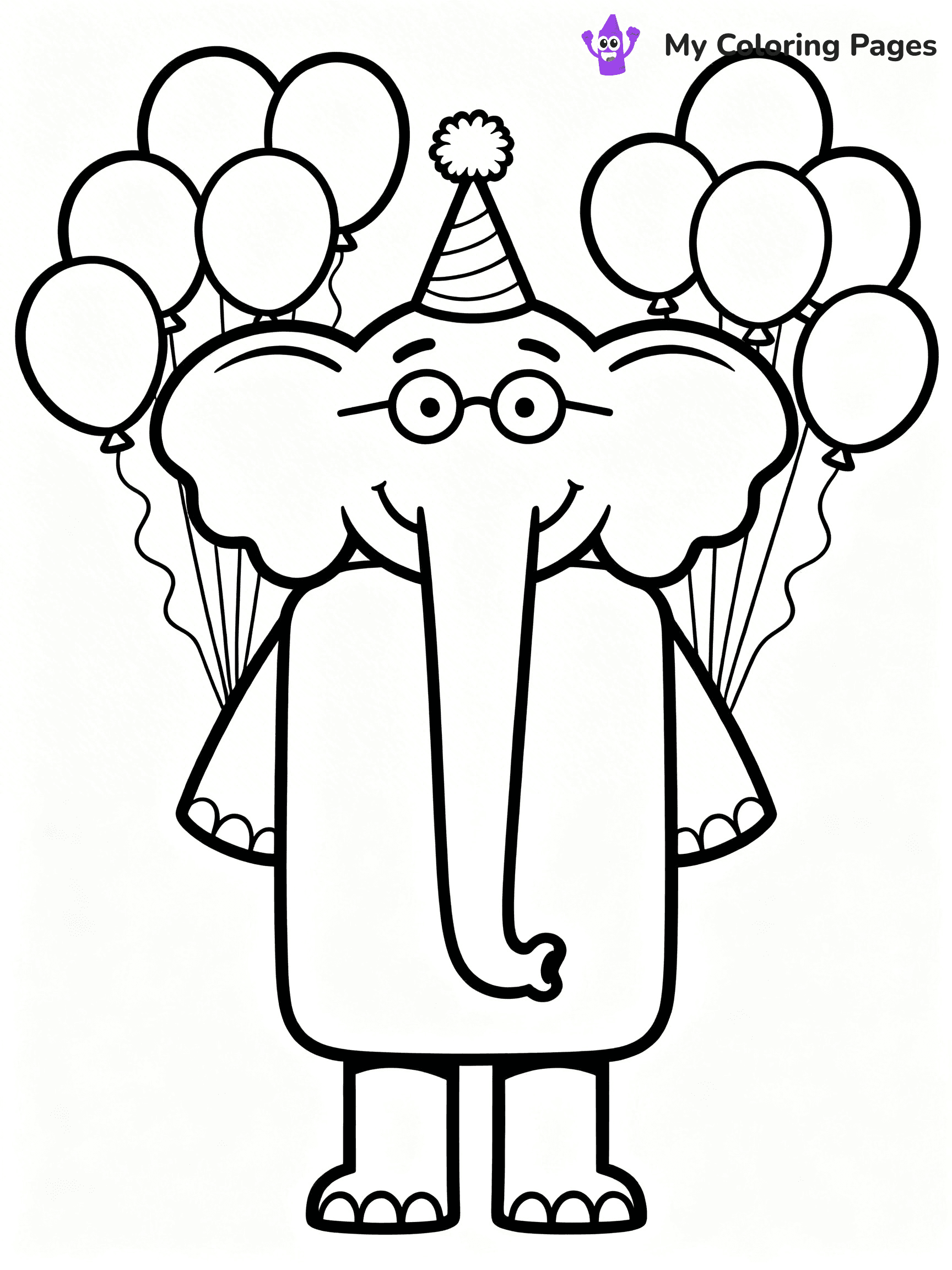 Piggie and Gerald Coloring Pages - 5