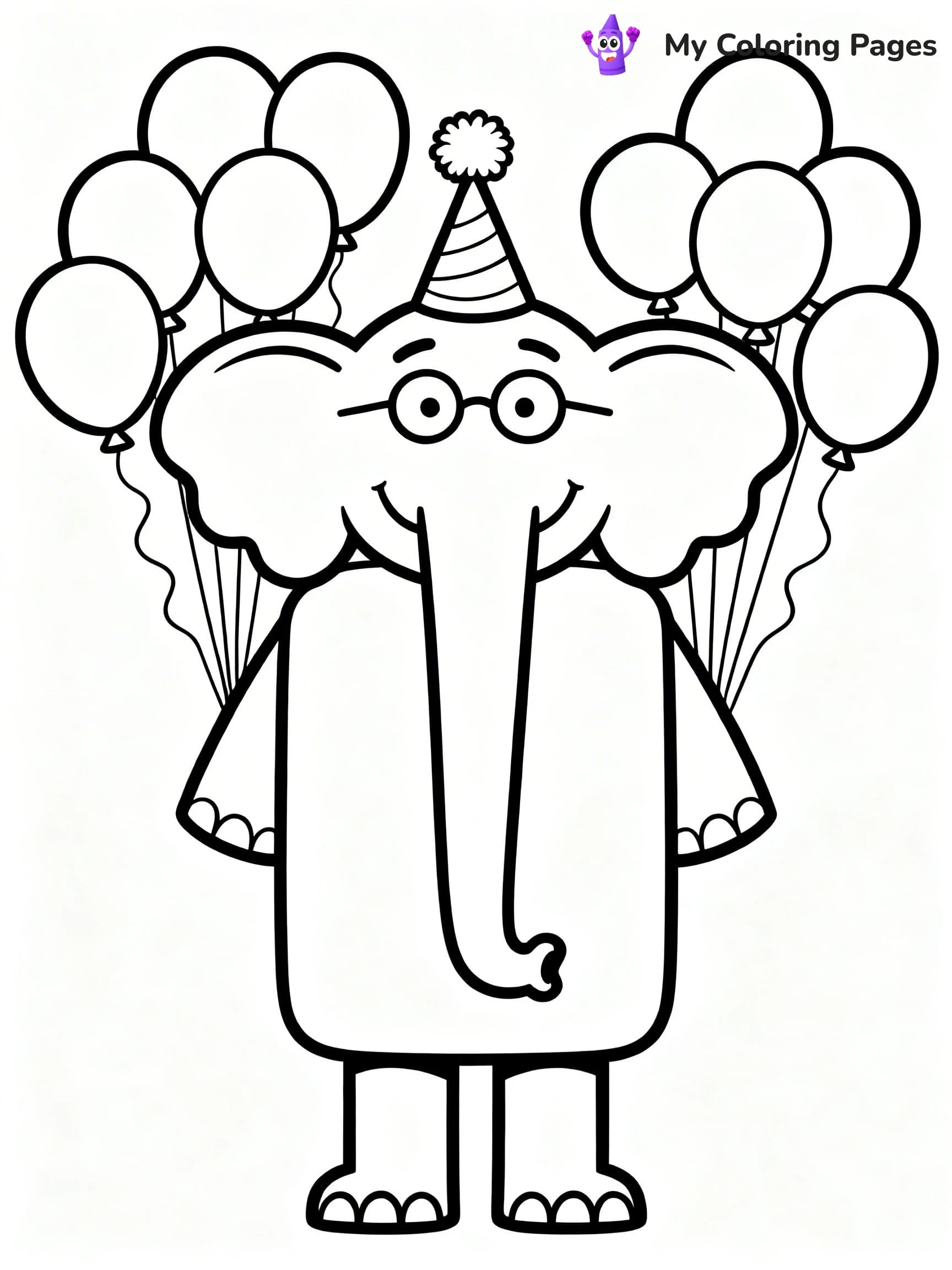 Piggie and Gerald Coloring Pages - 8