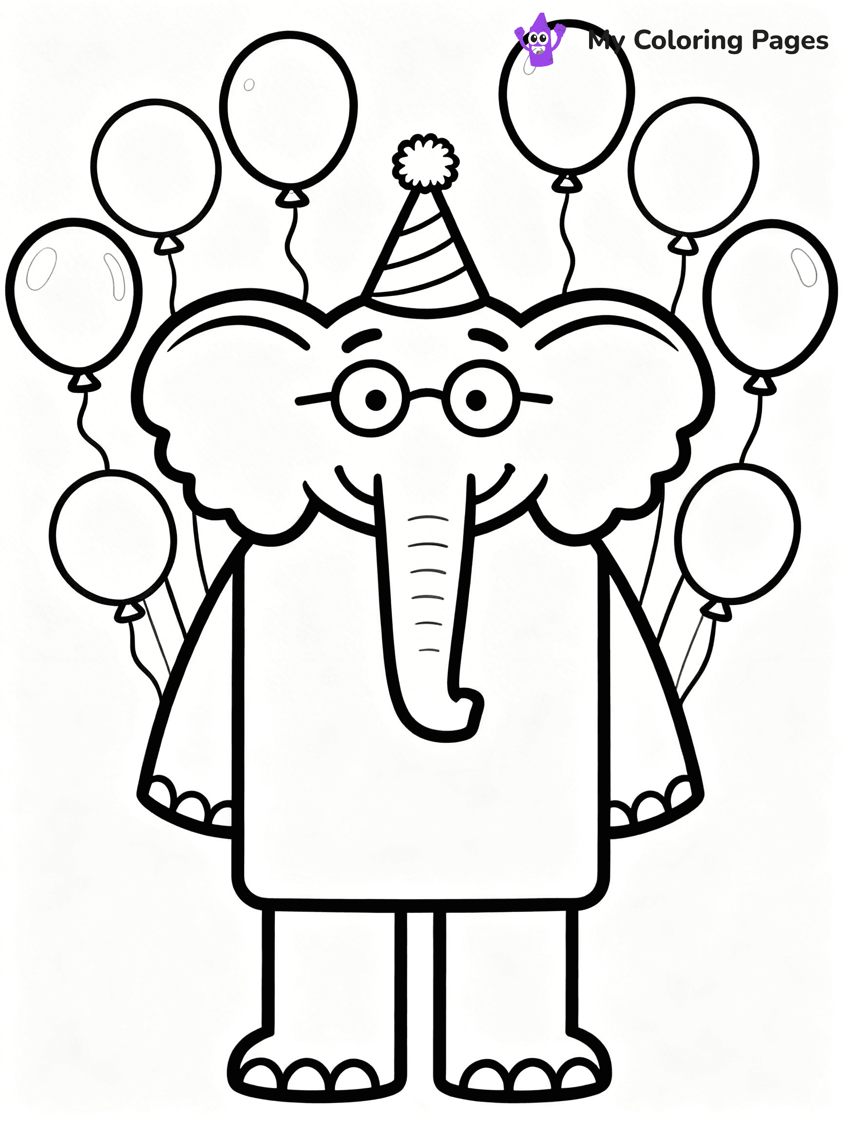 Piggie and Gerald Coloring Pages - 2