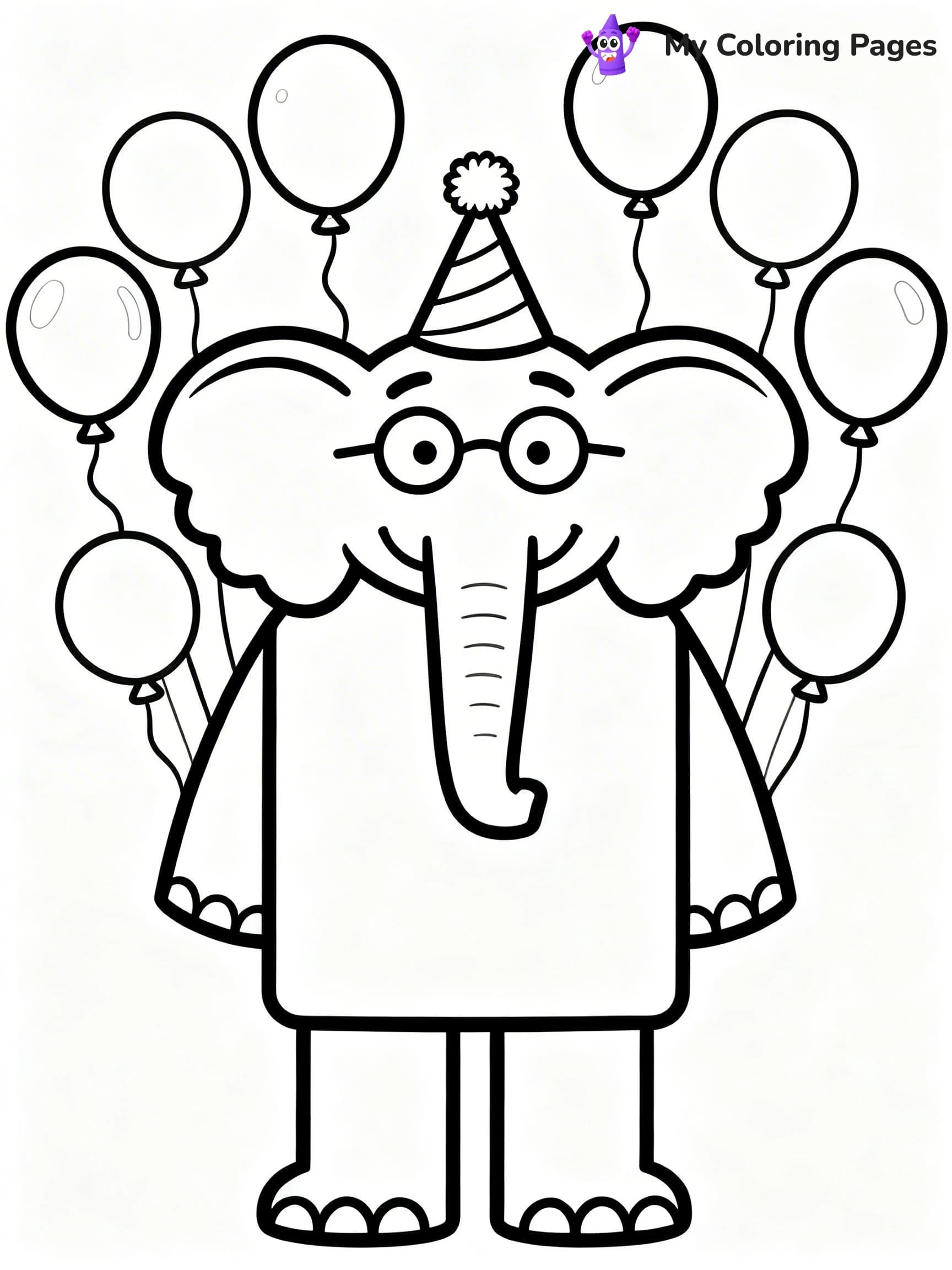 Piggie and Gerald Coloring Pages - 5
