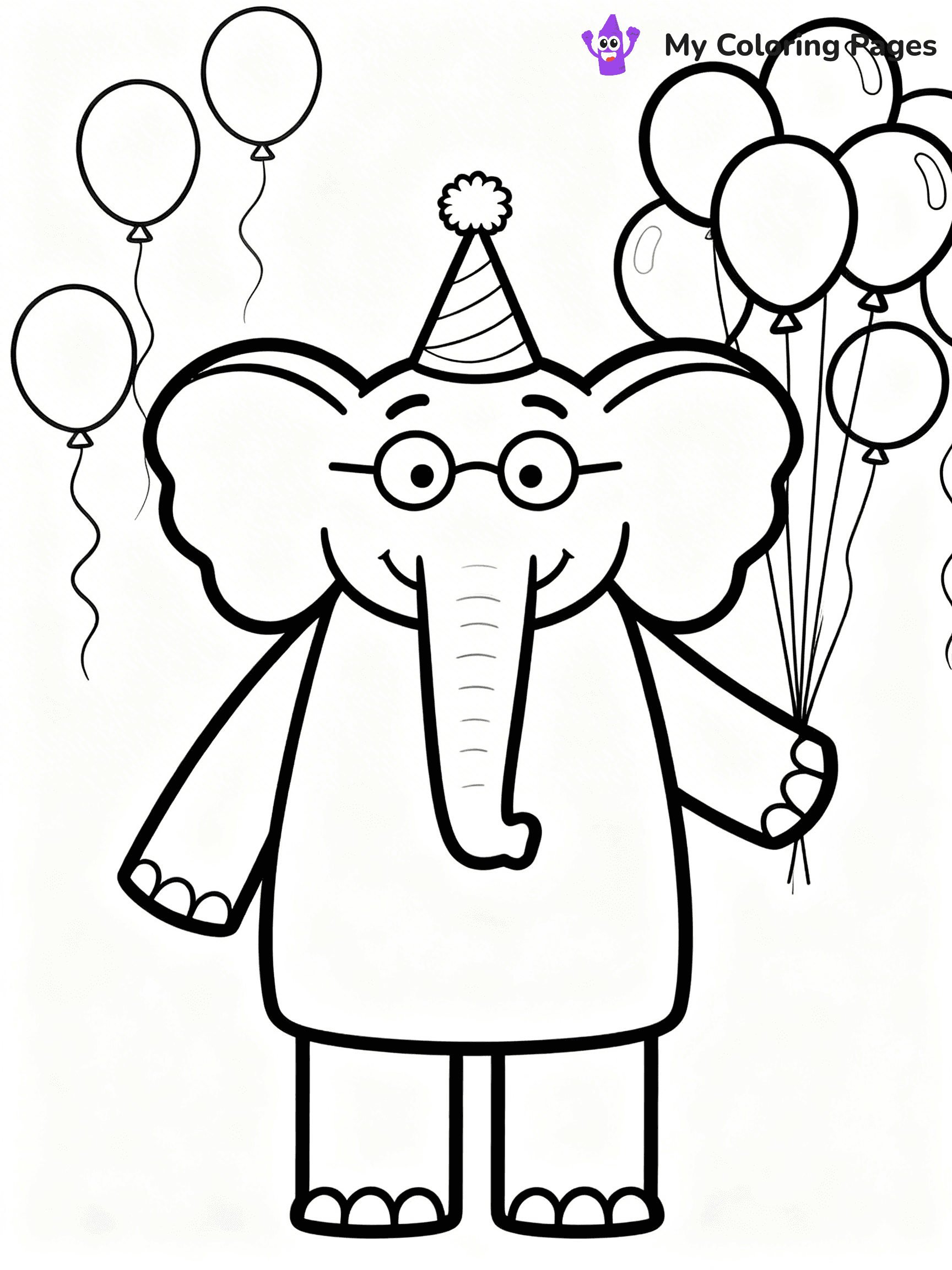 Piggie and Gerald Coloring Pages - 1