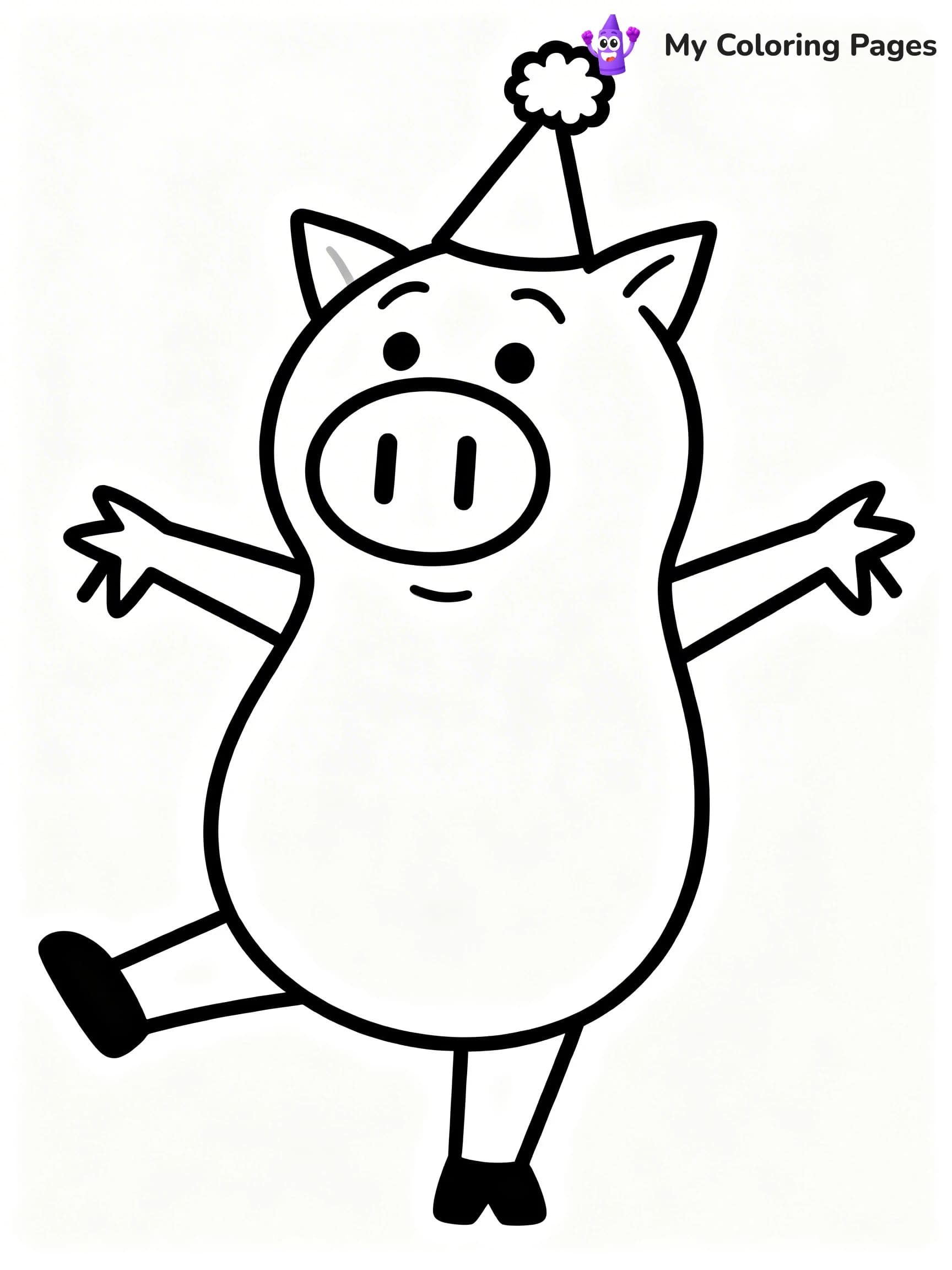 Piggie and Gerald Coloring Pages - 2
