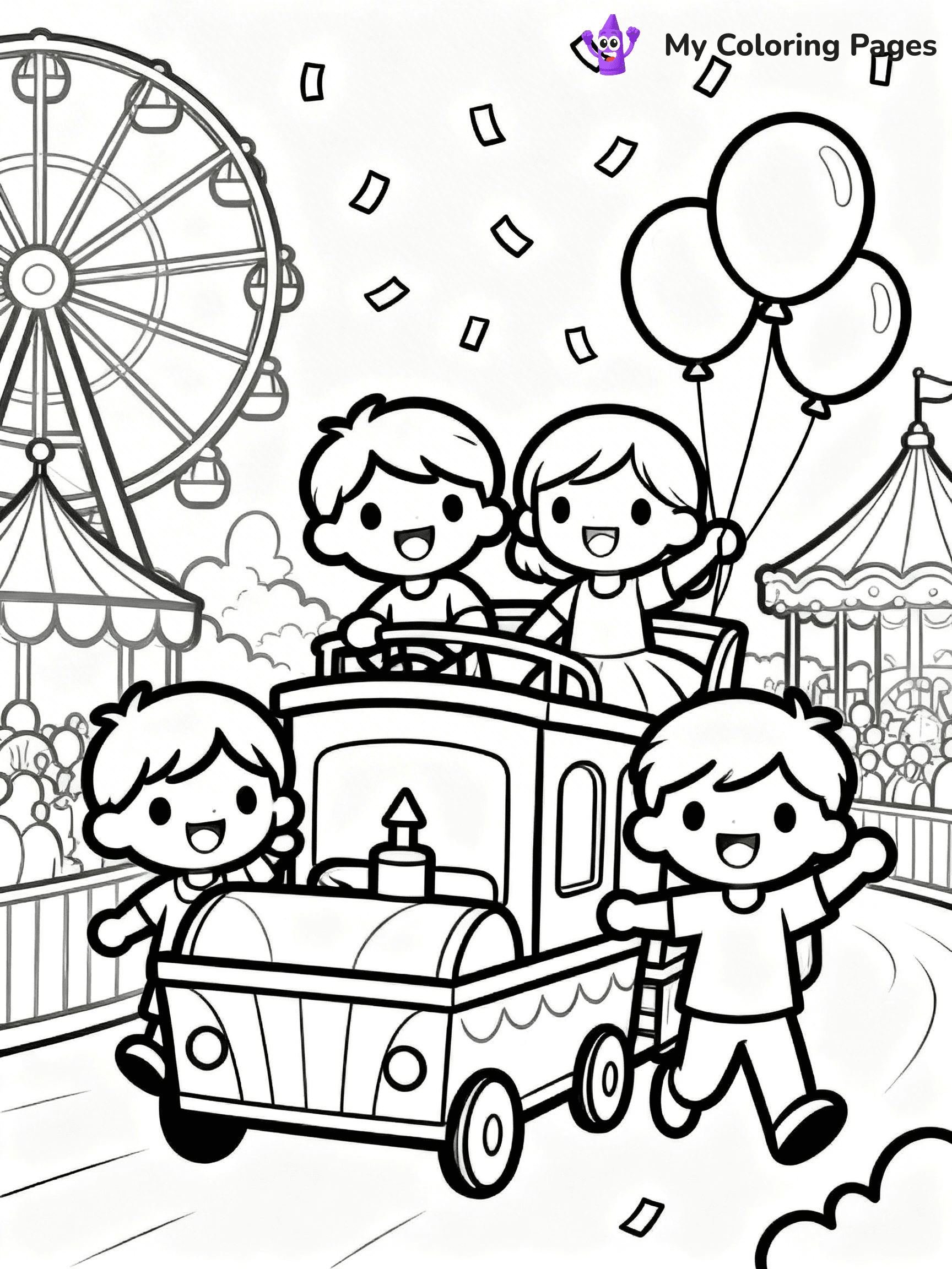 Amusement Park Coloring Pages - 2