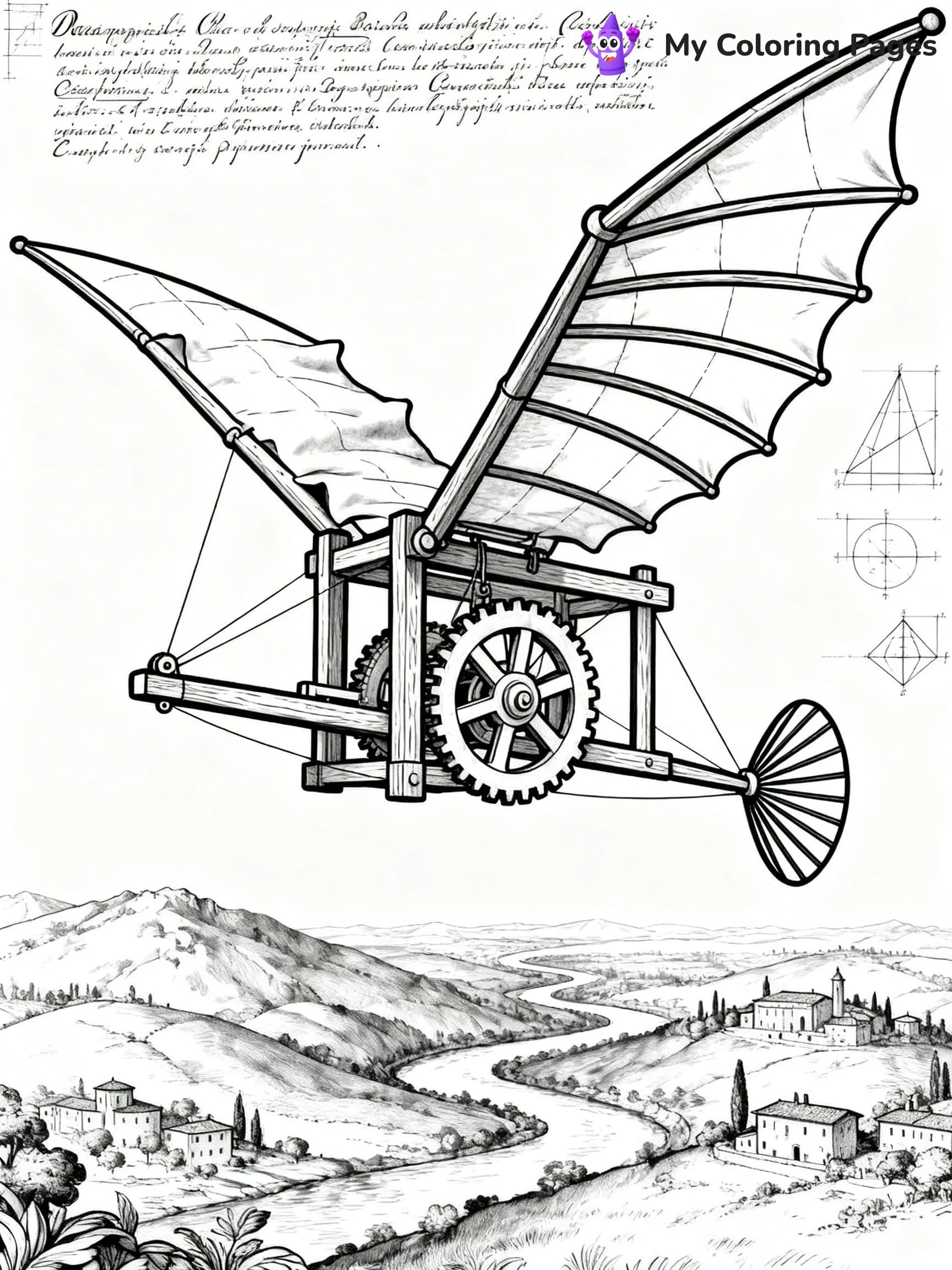 Leonardo da Vinci Coloring Pages - 8