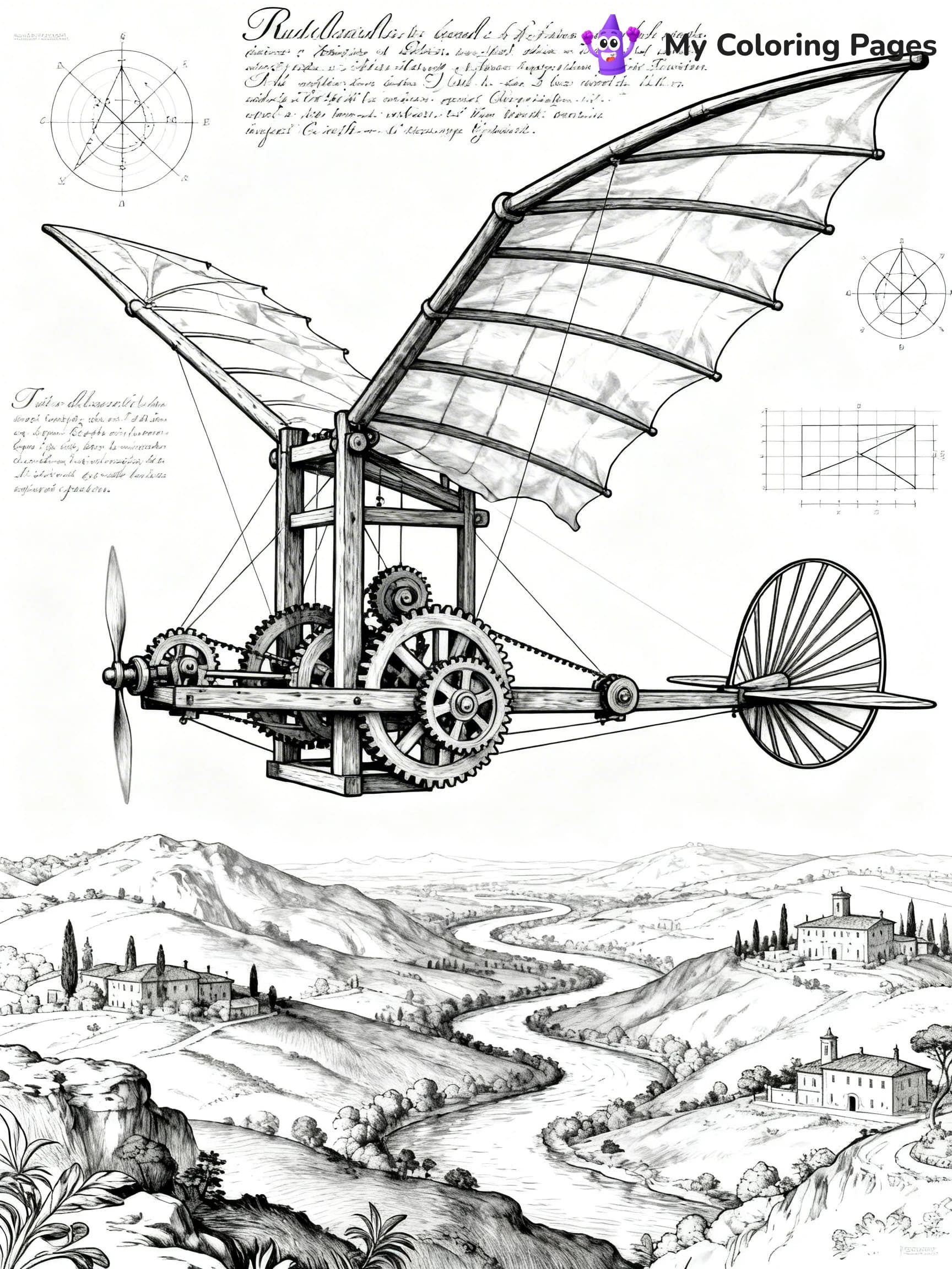 Leonardo da Vinci Coloring Pages - 7