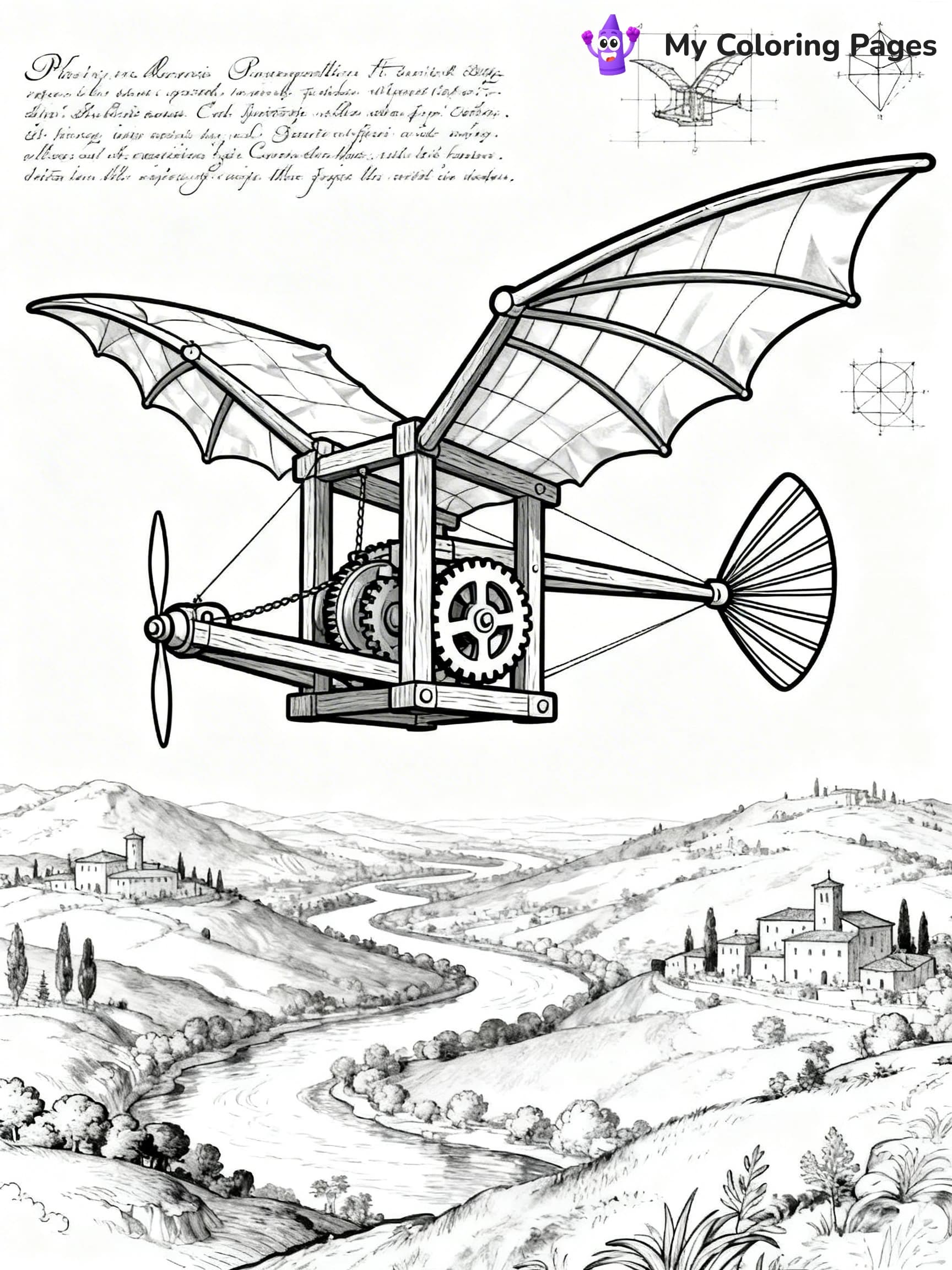 Leonardo da Vinci Coloring Pages - 6