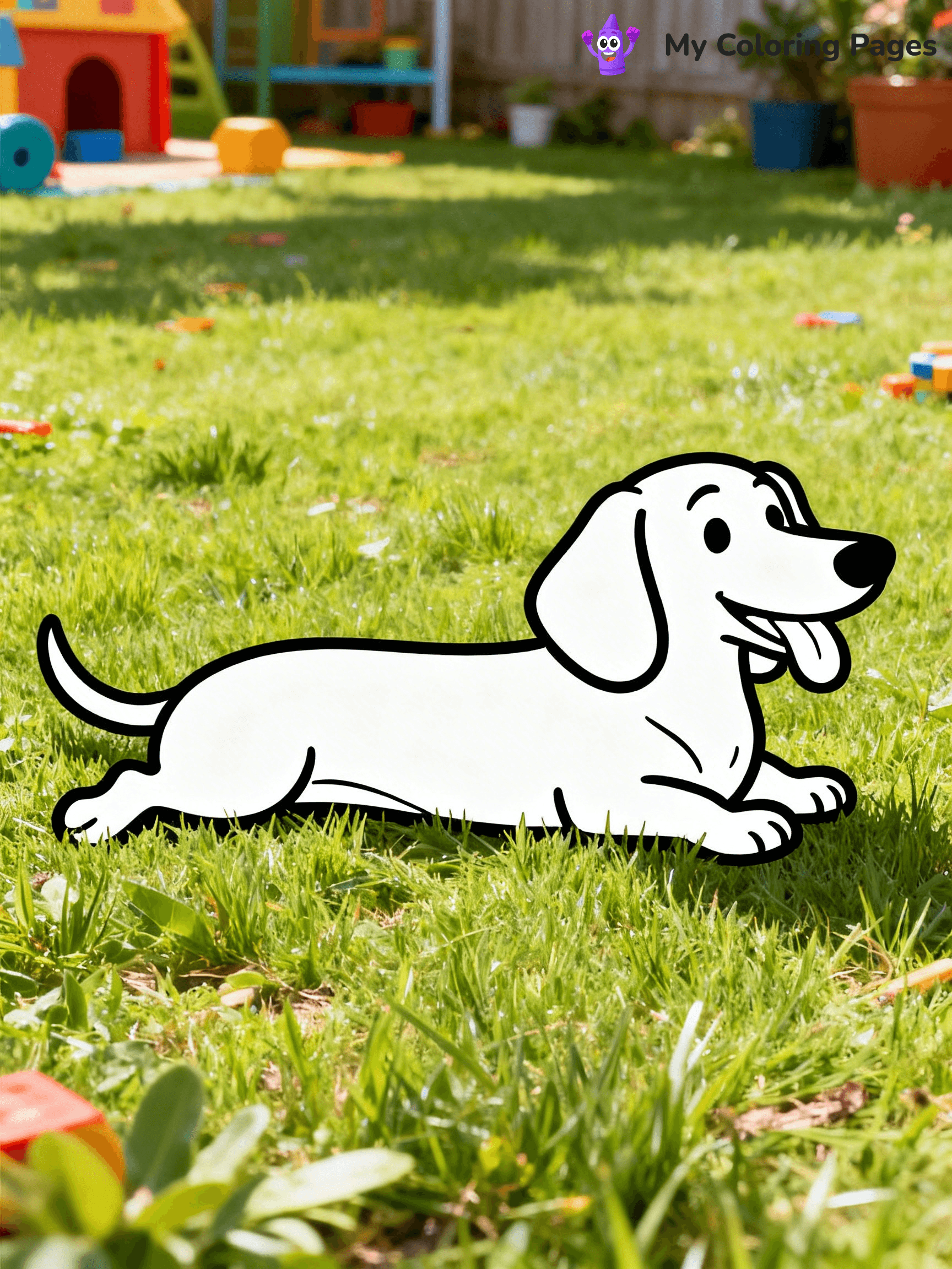 Realistic Dog Coloring Pages - 47
