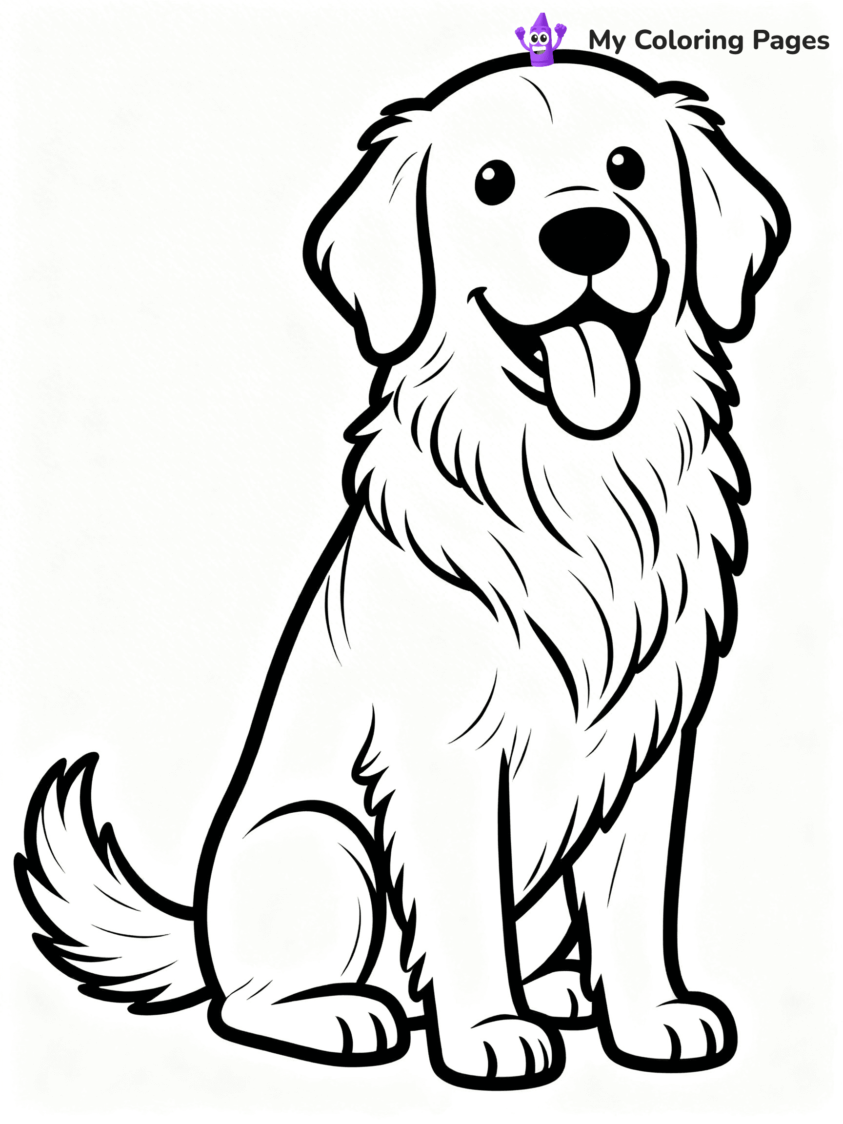 Realistic Dog Coloring Pages - 42