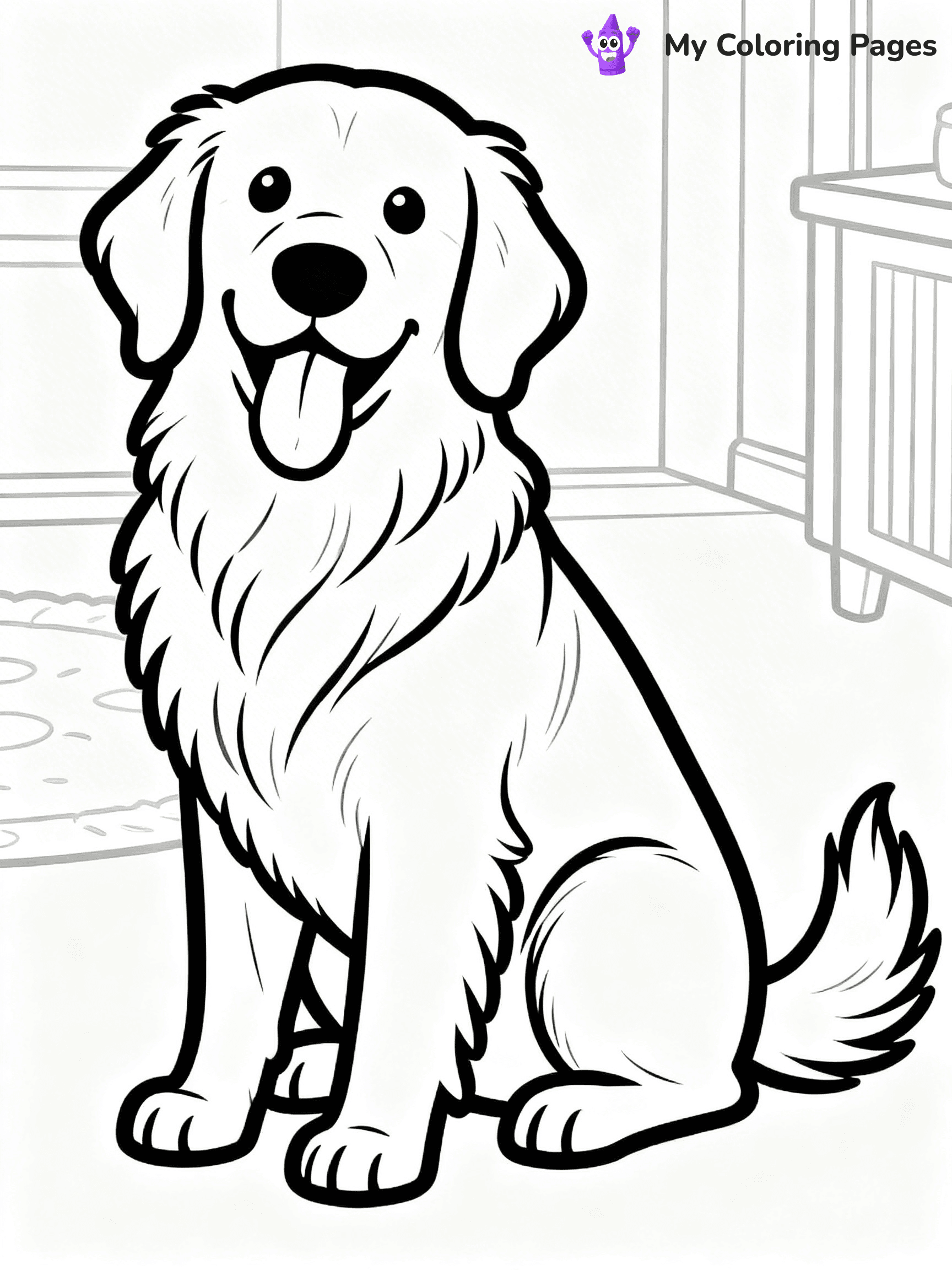 Realistic Dog Coloring Pages - 41