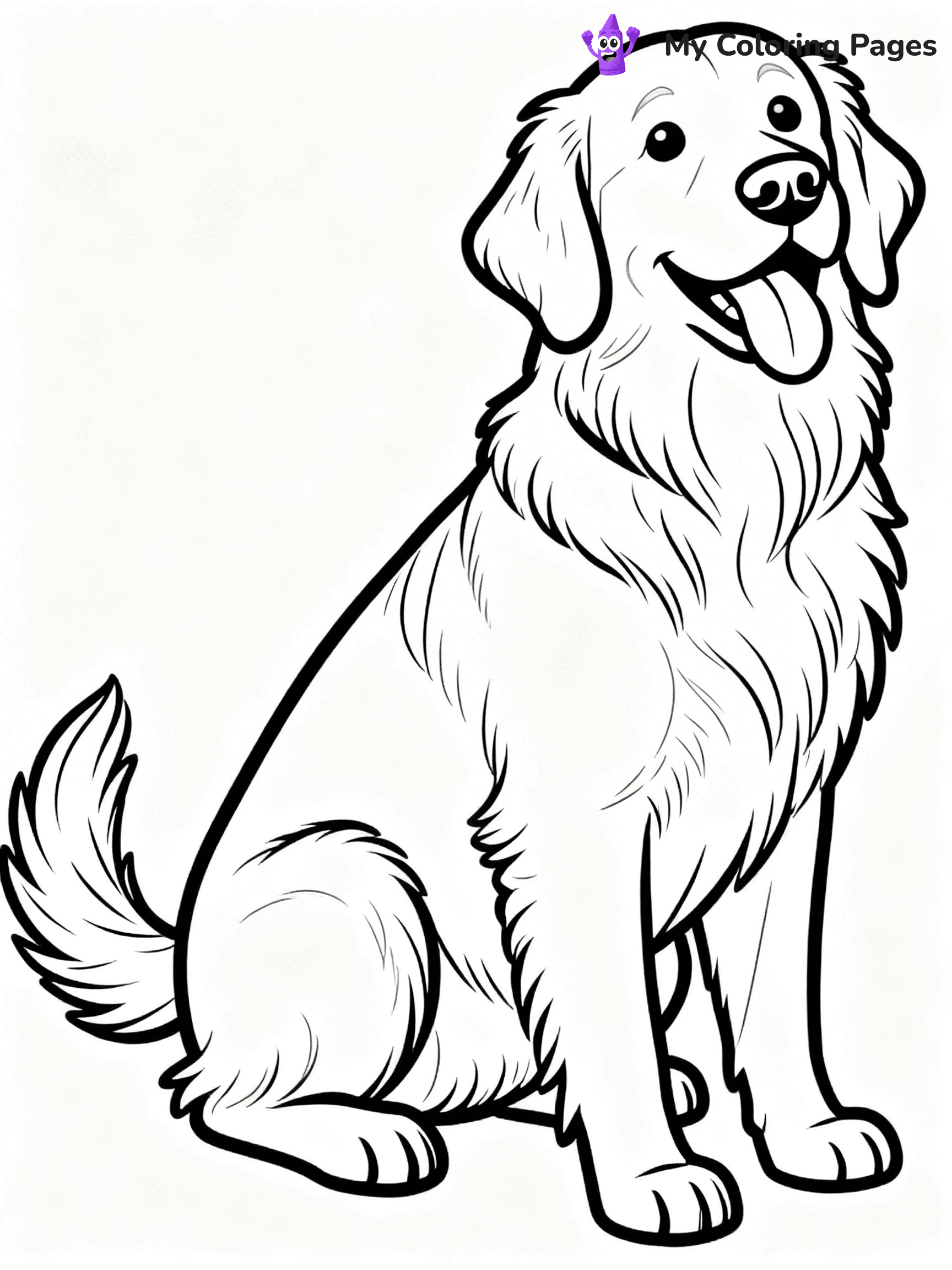 Realistic Dog Coloring Pages - 40
