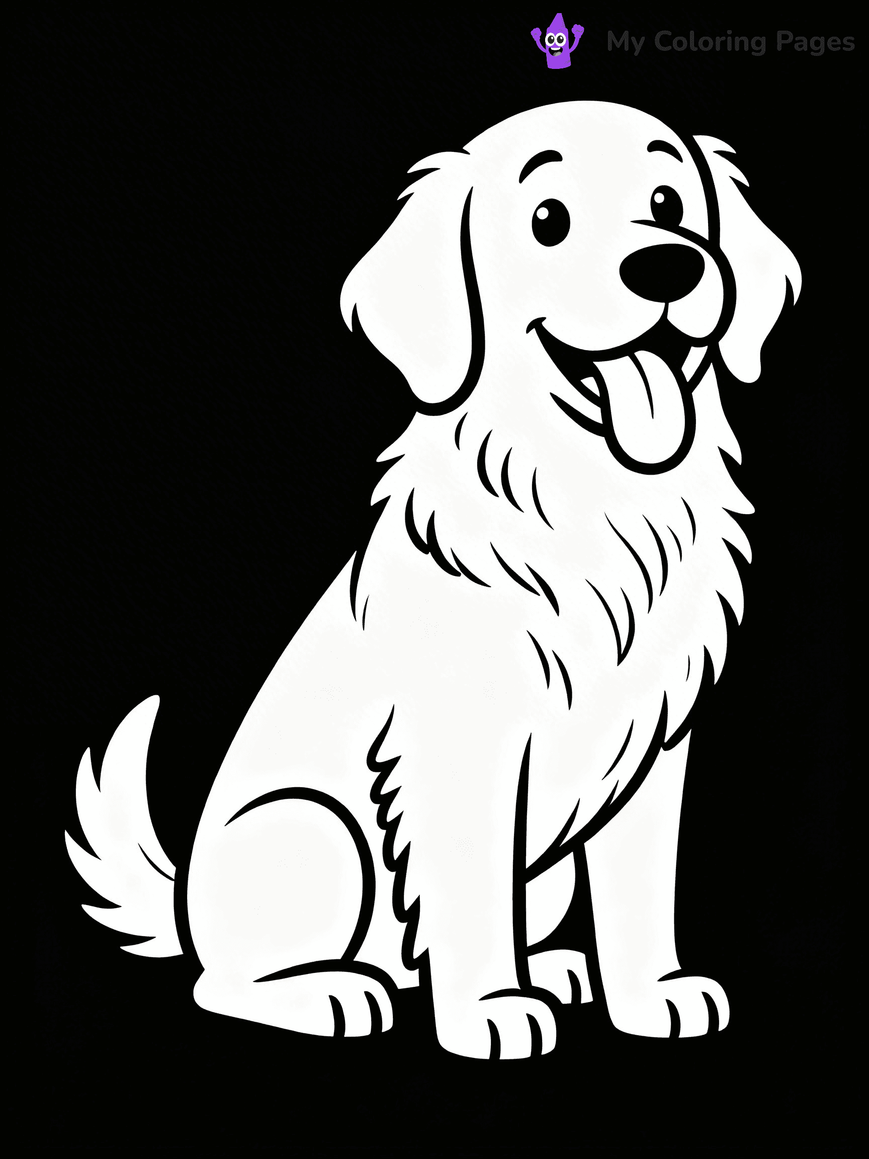 Realistic Dog Coloring Pages - 39