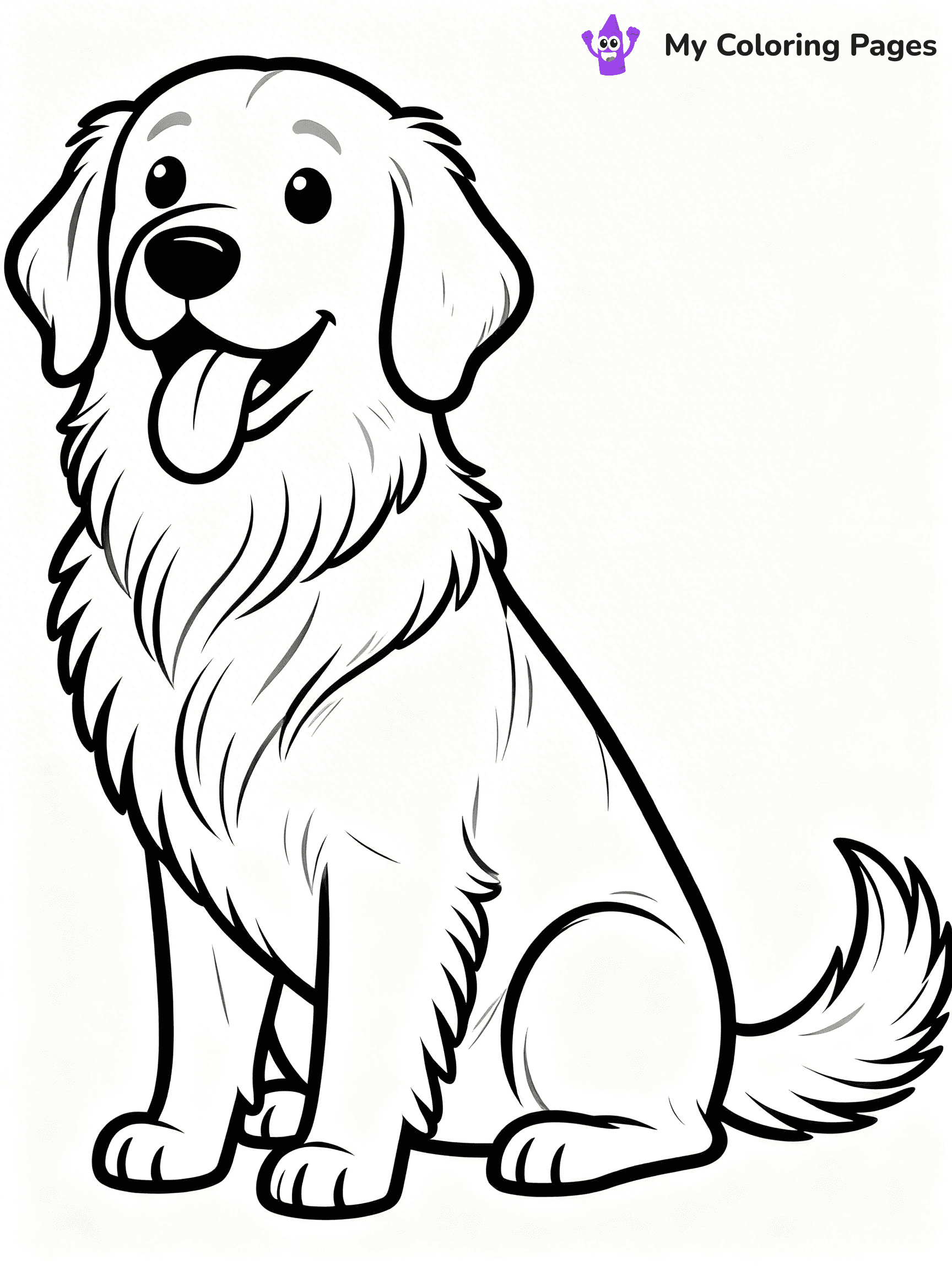 Realistic Dog Coloring Pages - 38