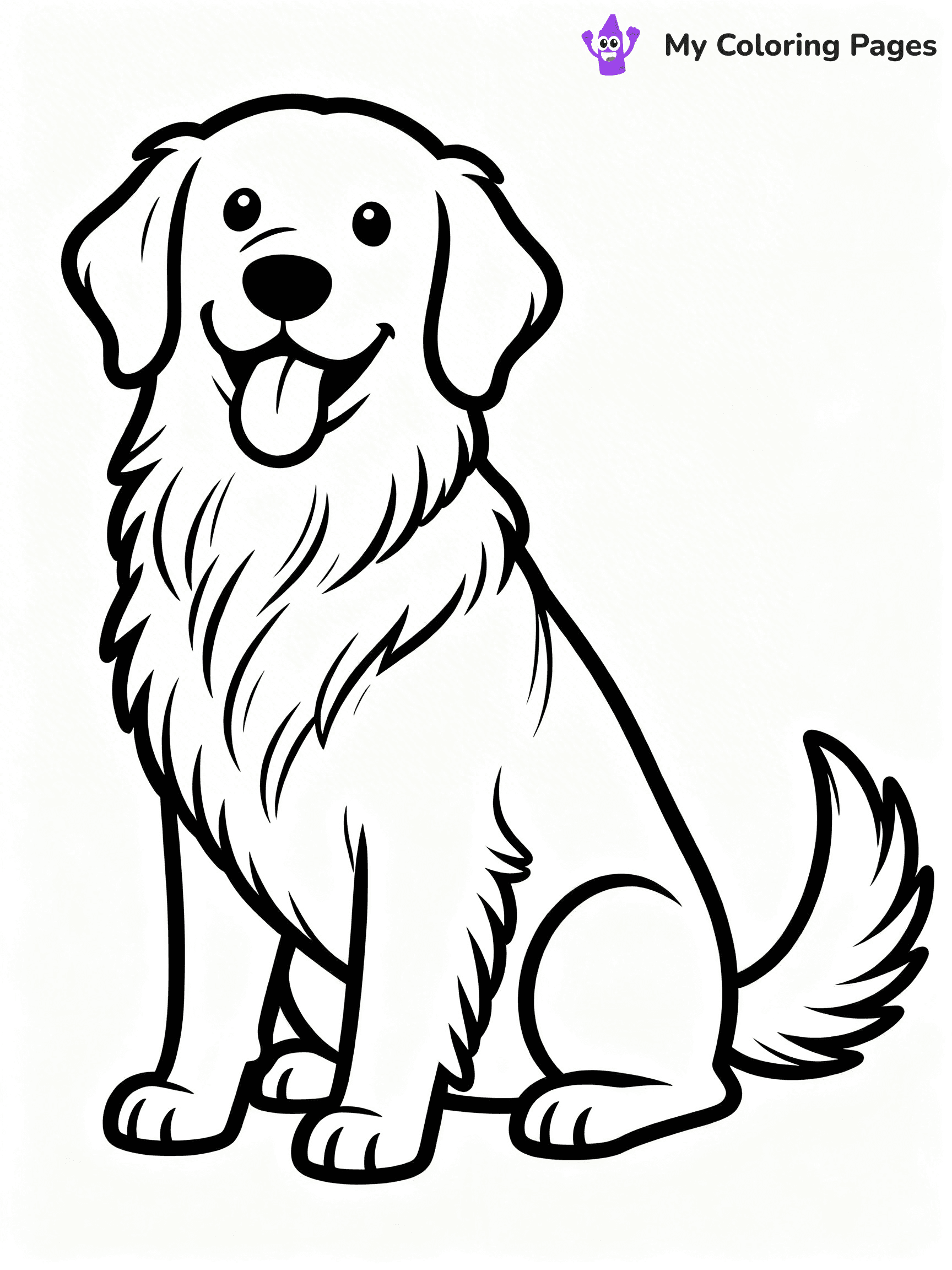 Realistic Dog Coloring Pages - 36