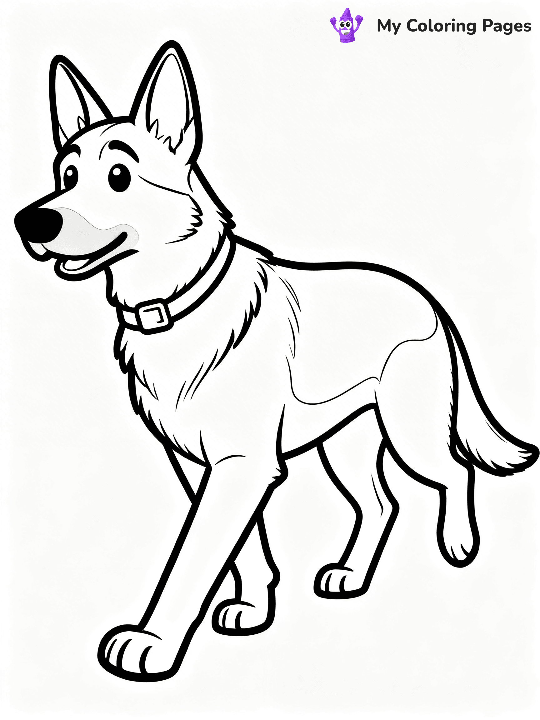 Realistic Dog Coloring Pages - 35