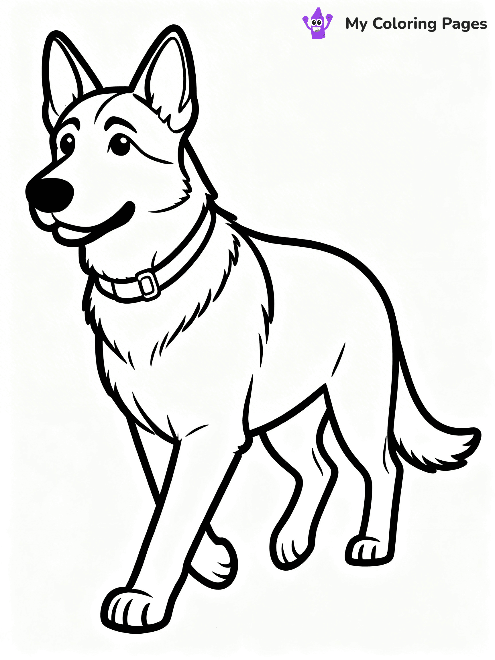 Realistic Dog Coloring Pages - 34
