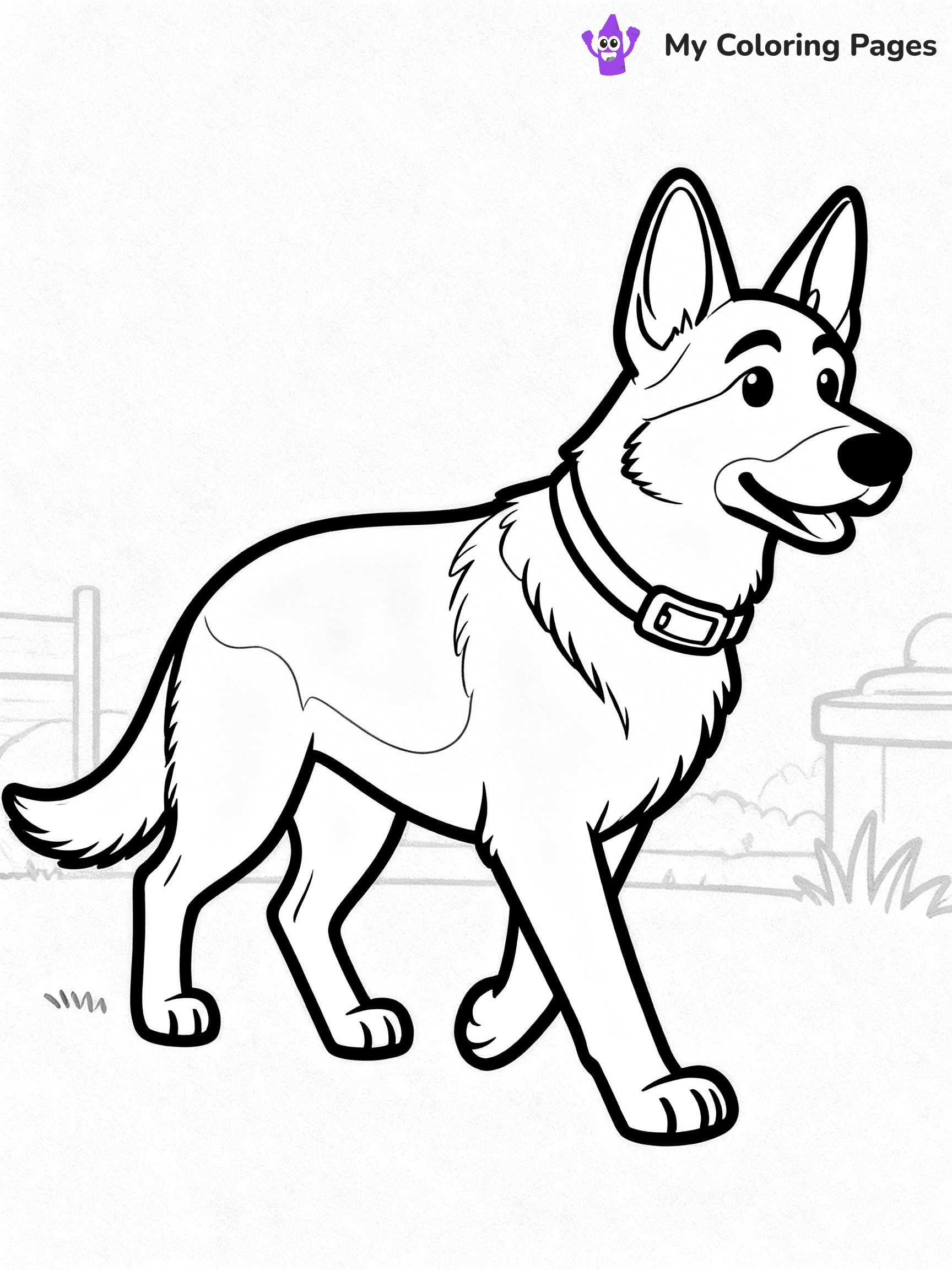 Realistic Dog Coloring Pages - 33