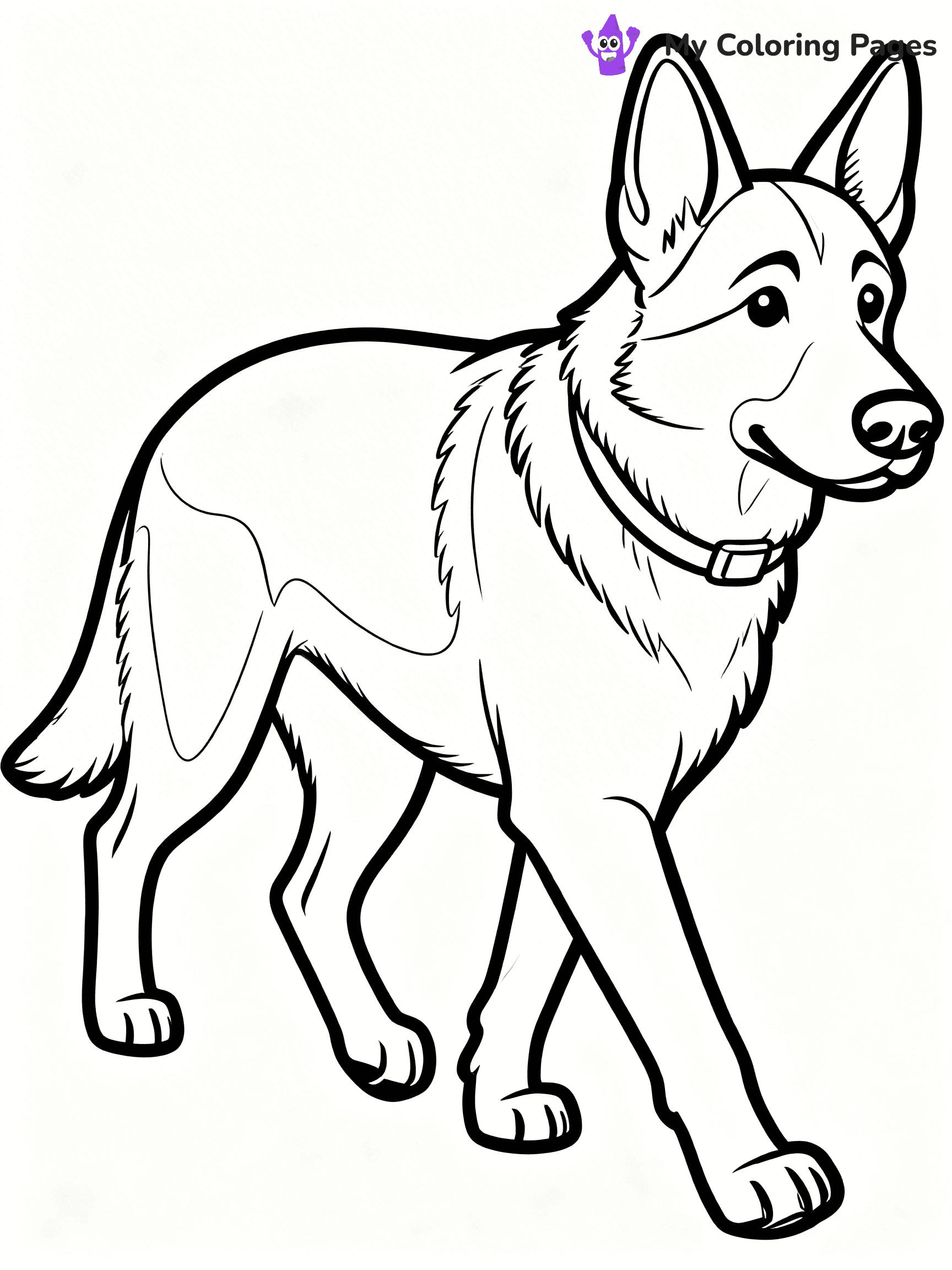 Realistic Dog Coloring Pages - 30