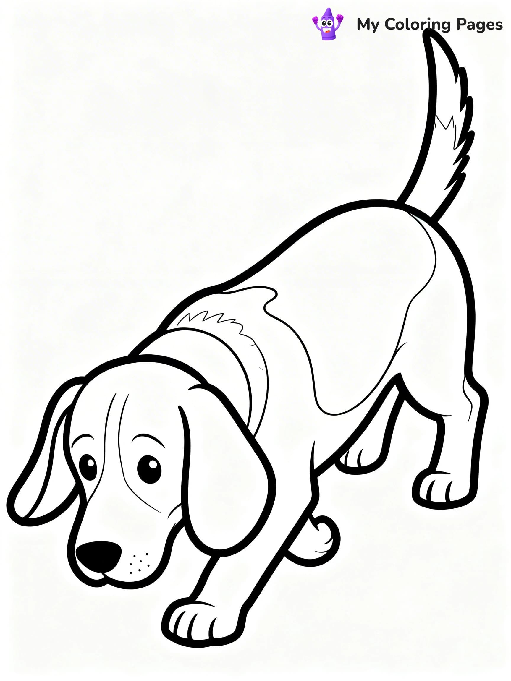 Realistic Dog Coloring Pages - 24