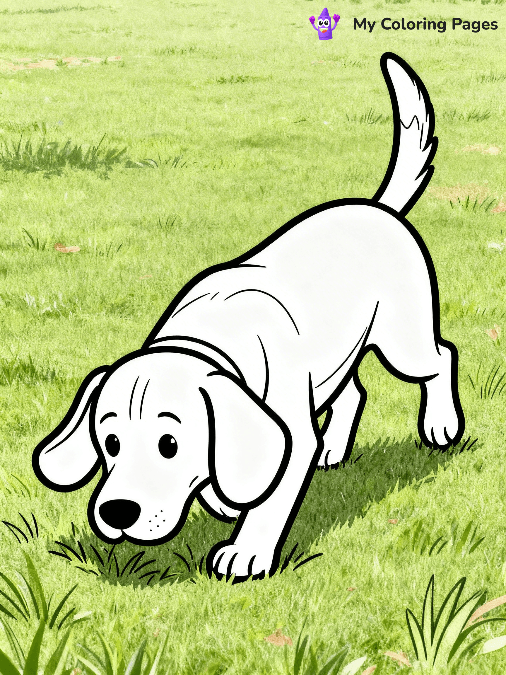 Realistic Dog Coloring Pages - 22