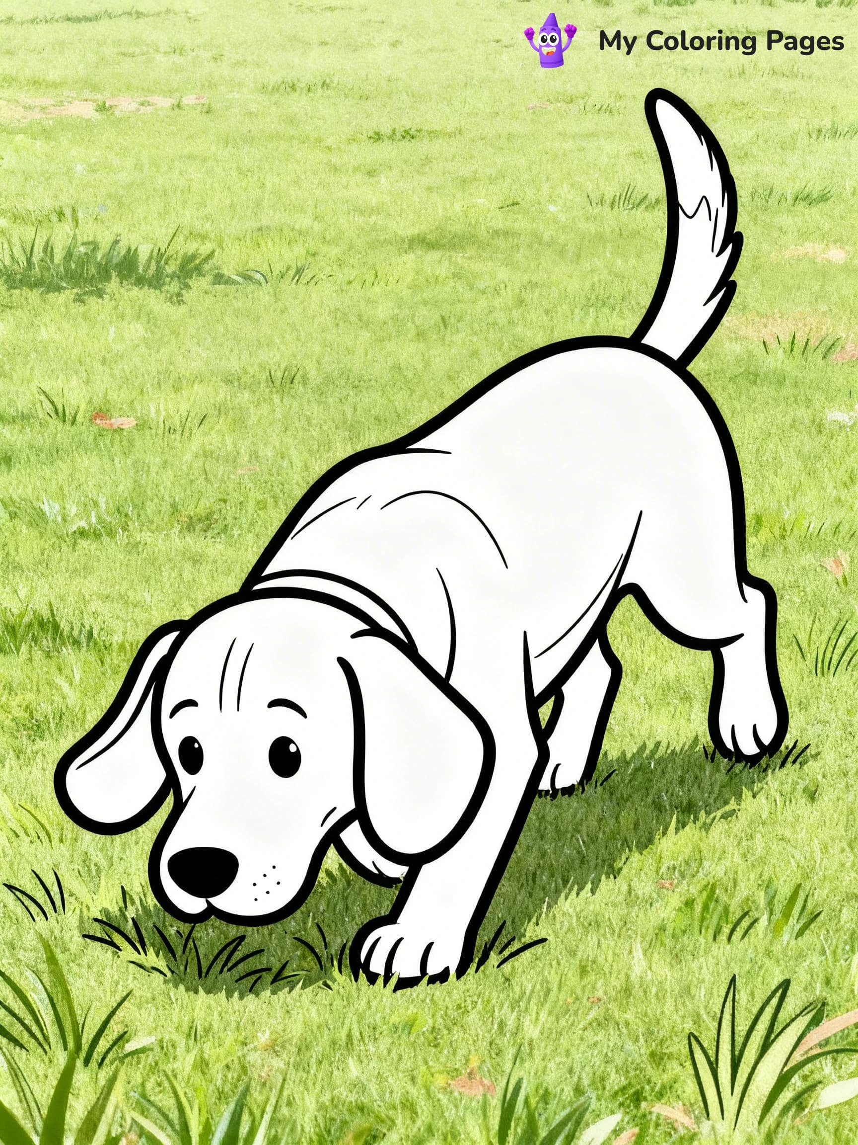 Realistic Dog Coloring Pages - 22