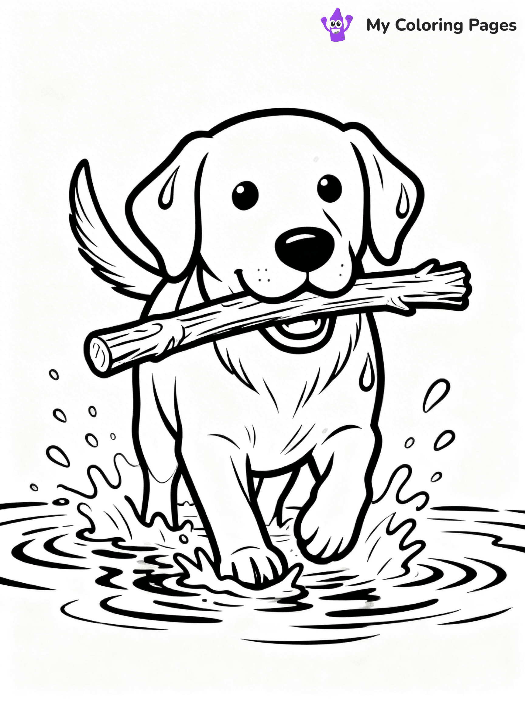 Realistic Dog Coloring Pages - 21